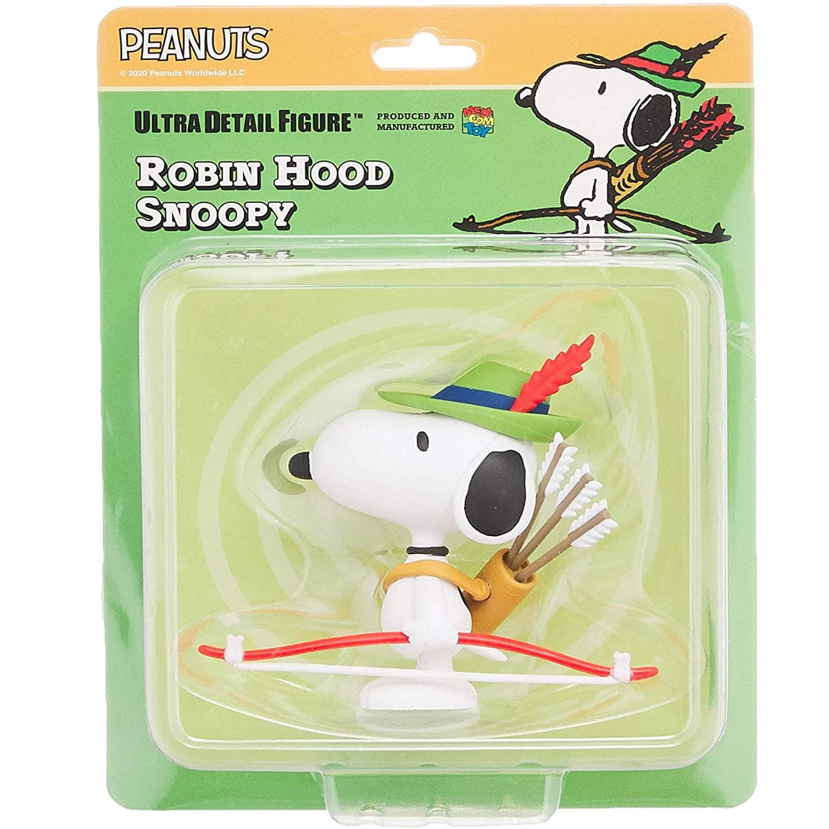 Medicom Peanuts Series 11 Robin Hood Snoopy UDF Figure - Collectible Toy for Fans & Home Decor