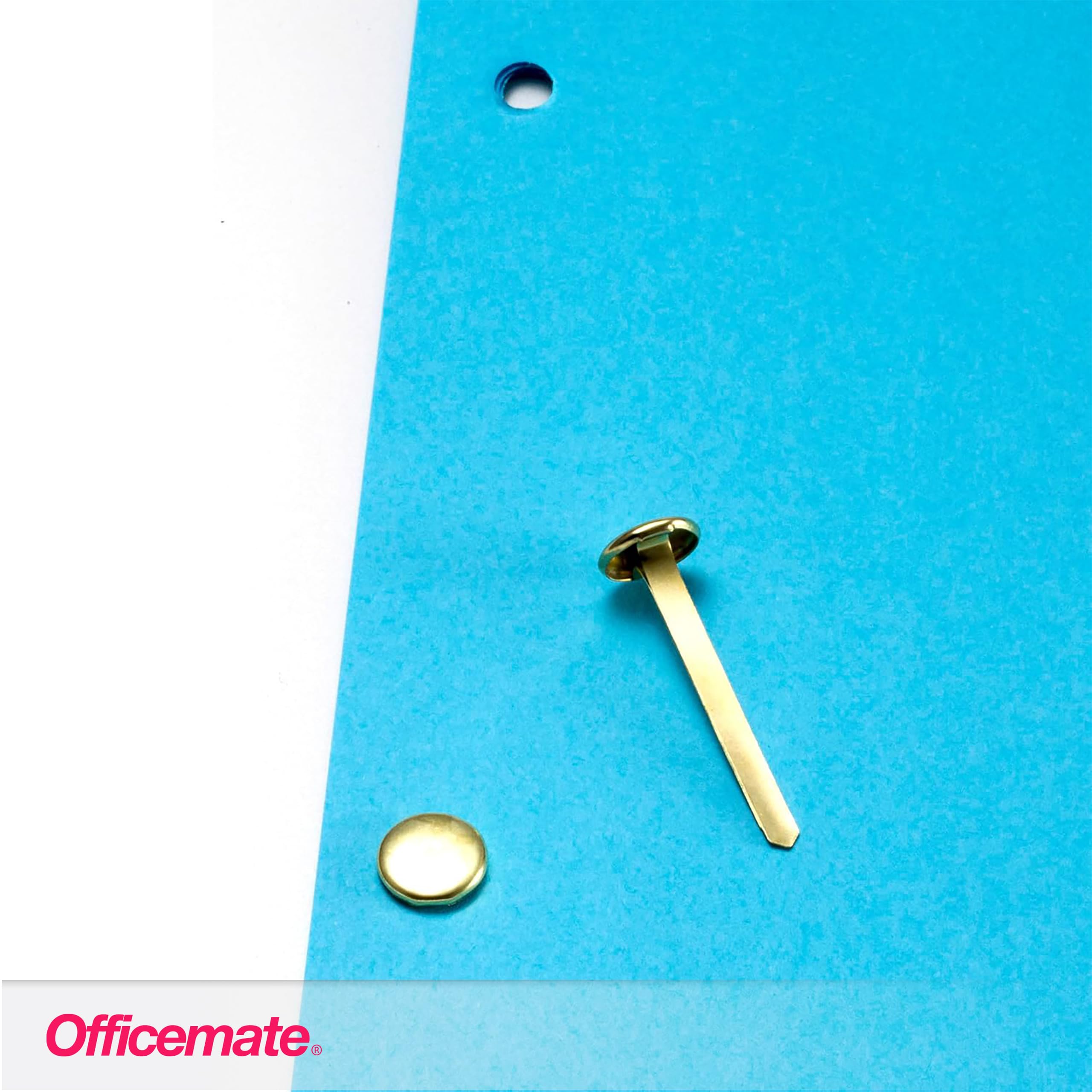 Officemate Brass Paper Fasteners 2 Inch Shank (Pack of 100) - Ideal for Office Documents, School Projects, and Crafting Supplies (Model 99817)