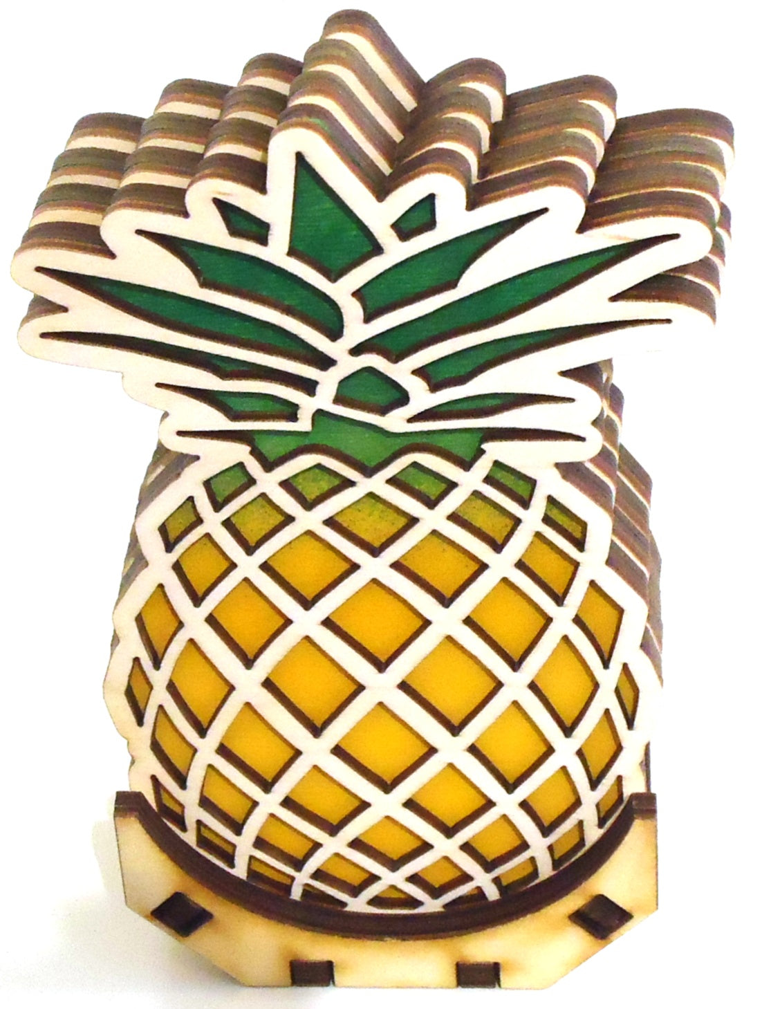 Baltic by Design Pineapple Coasters Set - 6 Pack Absorbent Cork Drink Coasters for Home, Bar, and Office - Tropical Summer Decor for Cocktails and Beverages