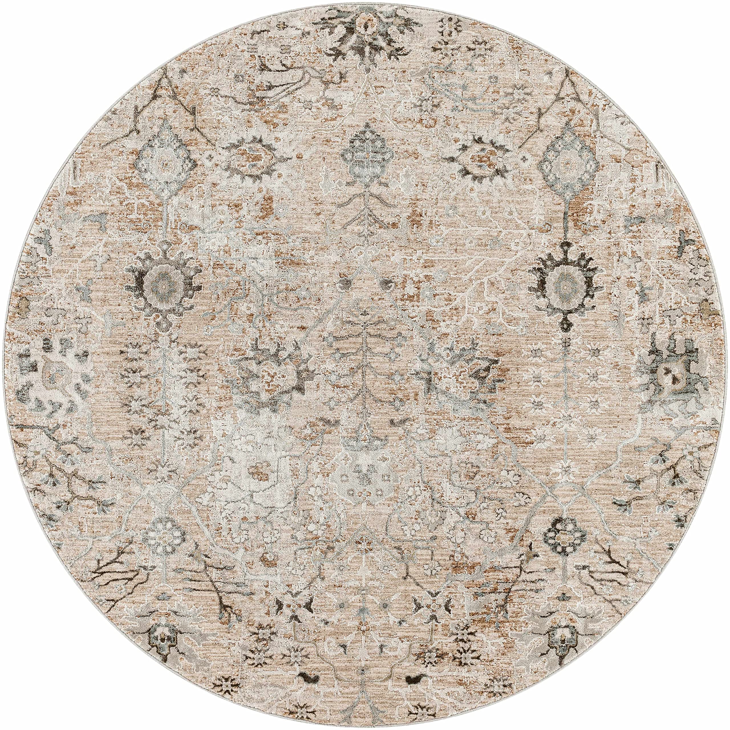 Handmade Hauteloom Claydon Moroccan Farmhouse Round Area Rug - 5'3