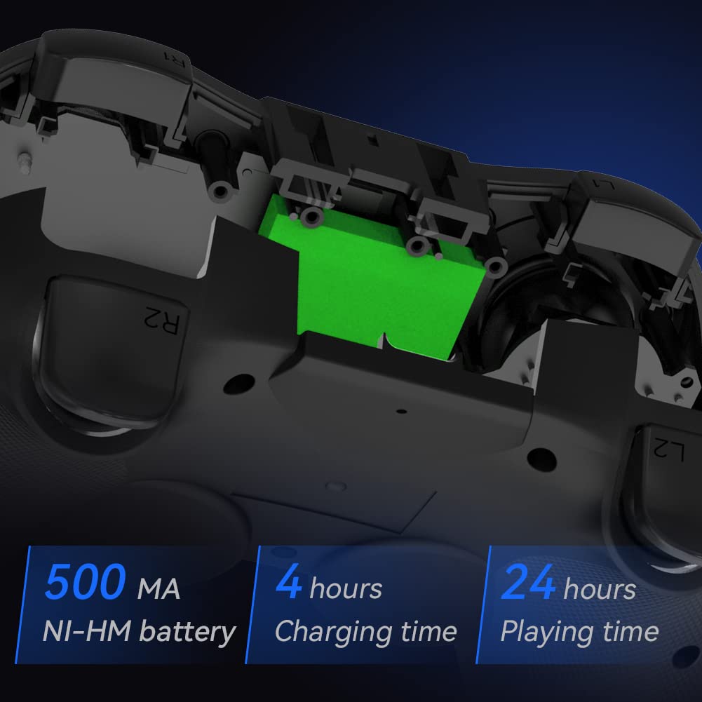 ShanWan Wireless Mobile Game Controller for iPhone & Android - Compatible with PS Remote Play, Xbox Cloud, Steam Link, GeForce Now & MFi Apple Arcade - LED Backlight, Phone Bracket & Long Battery Life - Perfect for Cloud Gaming & Mobile Esports