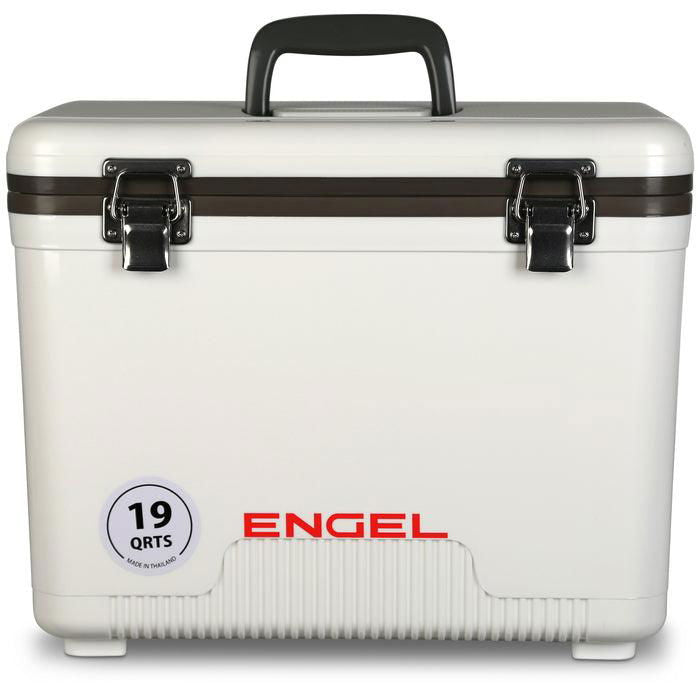19 Quart Insulated Cooler & Dry Storage Box - White | Portable for Camping, Picnics, Beach & Outdoor Adventures