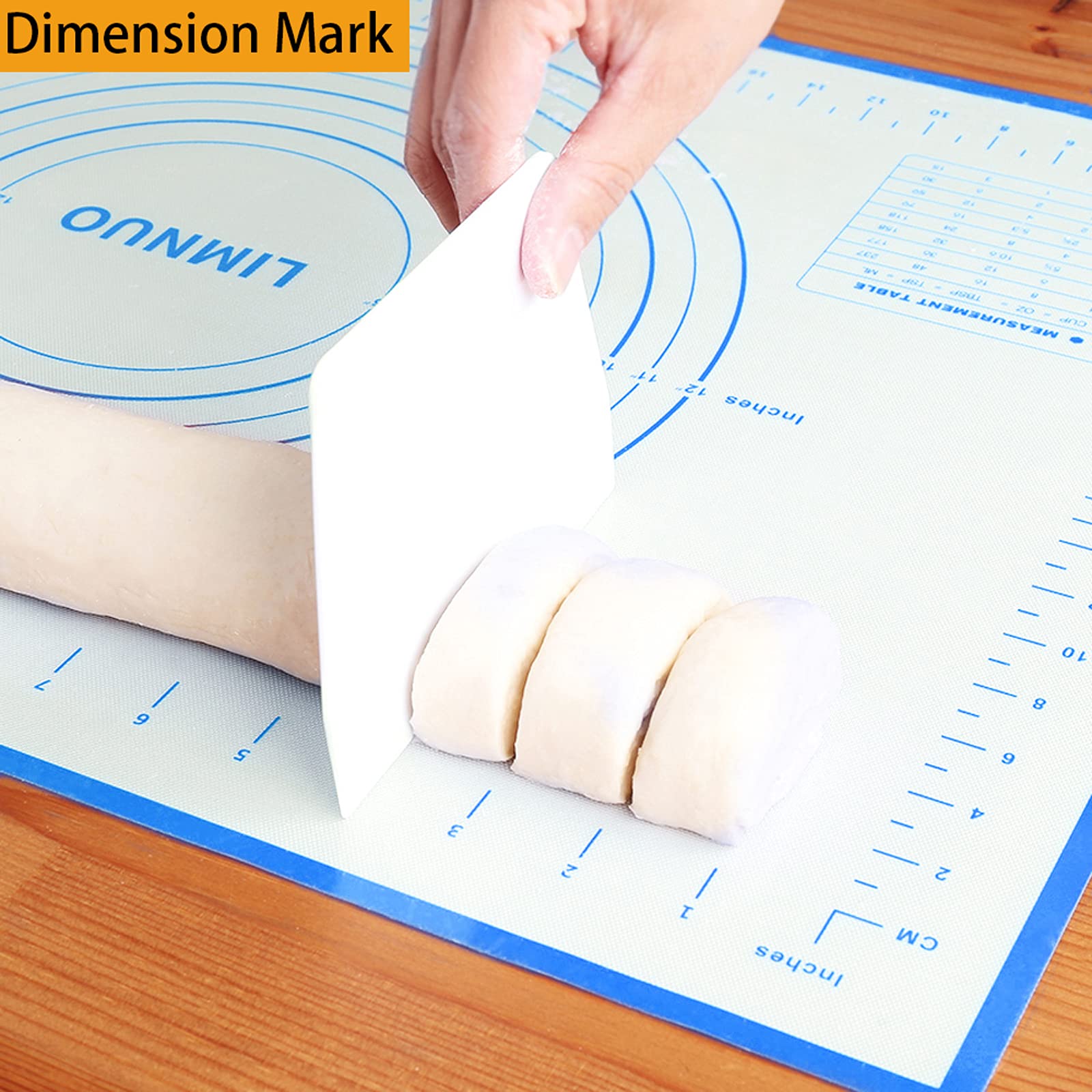 Premium Non-Stick Silicone Baking Mat - Extra Thick Dough Rolling Pastry Mat for Fondant, Pie Crust & Counter Protection (20