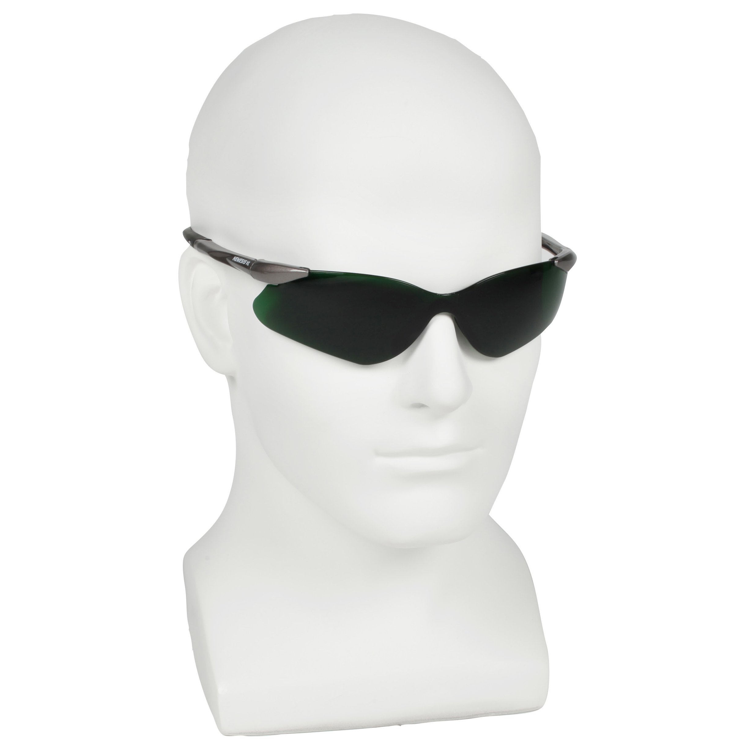 KleenGuard Nemesis VL Safety Glasses (20473) - UV Protection, Scratch Resistant, IRUV Shade 5.0 Lens - Sporty Frameless Design with Gunmetal Temples - 12 Pairs/Case - Ideal for Construction, Lab Work & Outdoor Sports