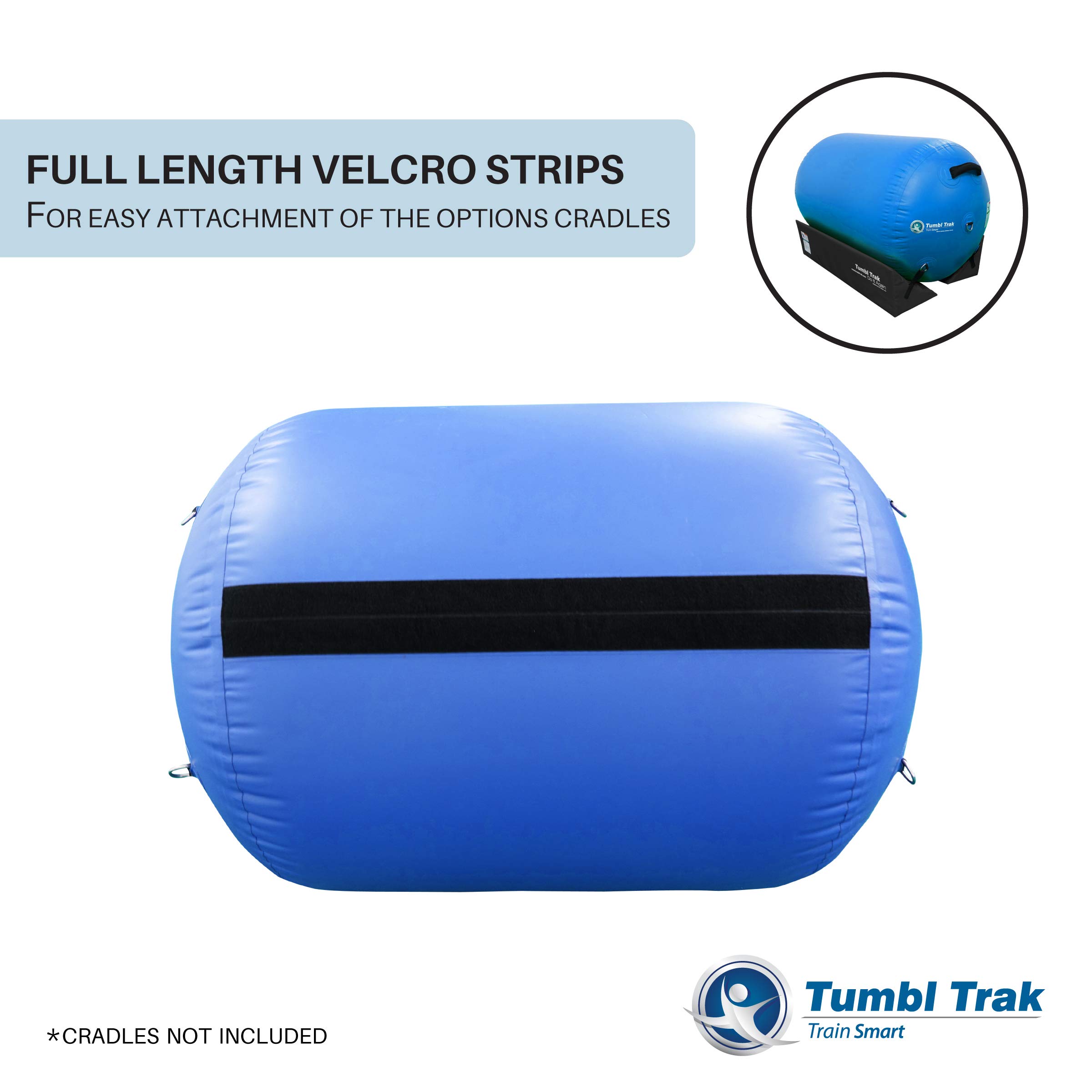 Tumbl Trak Air Barrel - Professional Commercial Grade Gymnastics Air Roller for Cheerleading & Tumbling Training, 30-Inch Diameter Blue - Perfect for Home Gyms, Cheer Practice & Gymnastics Studios