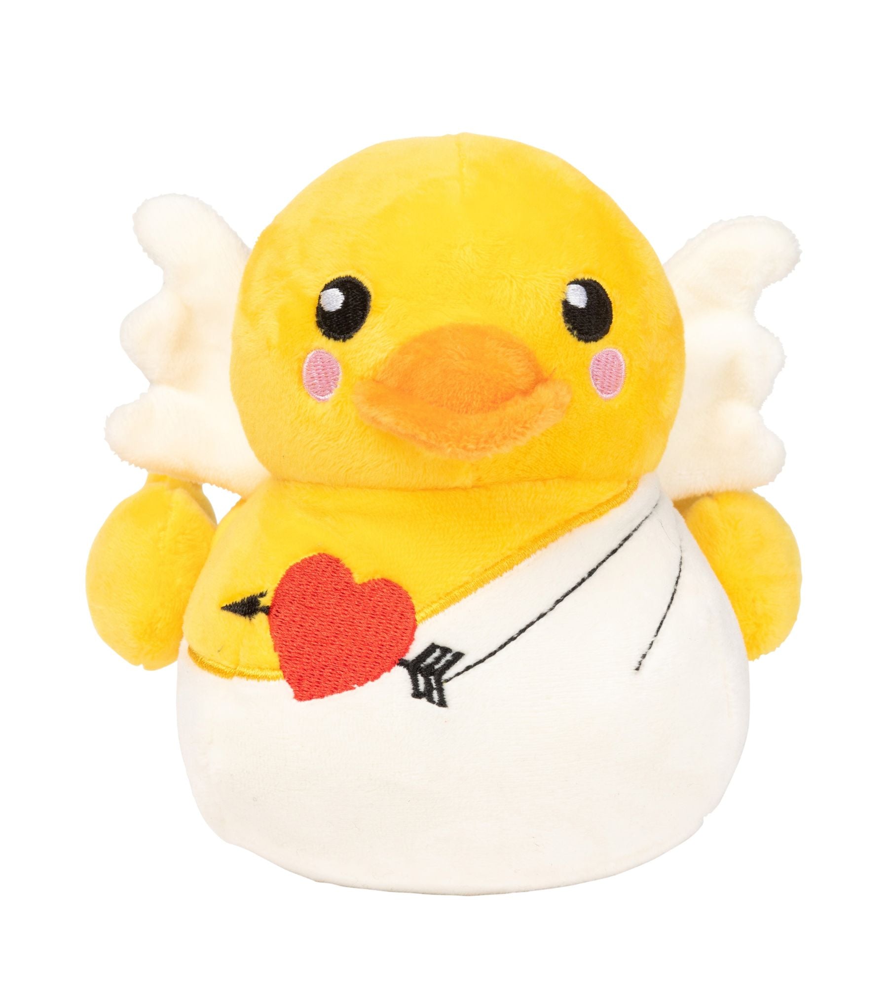 Fuzzy Valentine's Day Plush Dog Toy - Cute Cupid Duck Design for Small & Medium Dogs | Perfect Gift for Pet Lovers | Indoor Play & Cuddle Companion