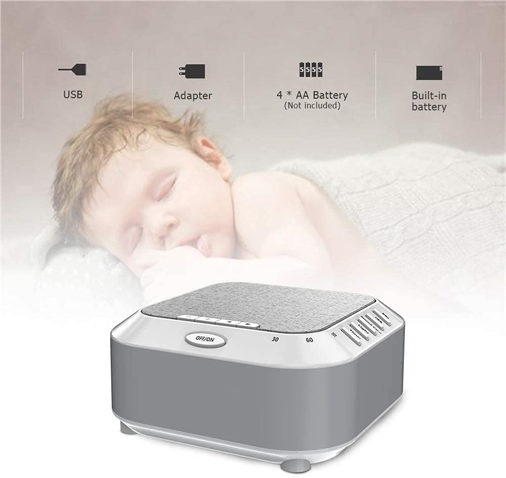 High Fidelity White Noise Machine with 5 Soothing Sounds & Sleep Timer - Perfect for Baby Sleep, Kids, Adults, Travel, Office & Home Use - Create Relaxing Ambience for Better Sleep, Focus & Stress Relief