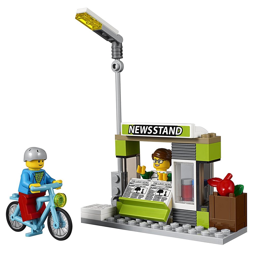 LEGO City Town Bus Station 60154 Building Kit (337 Pieces) - Creative Play Set for Kids, Perfect for City-Themed Role Play and Collectors