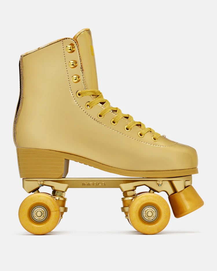 Impala Rollerskates for Women - Marawa Gold Quad Skates with Light-Up Wheels | Outdoor & Indoor Skating, Rink, Park, Fitness & Fun Activities