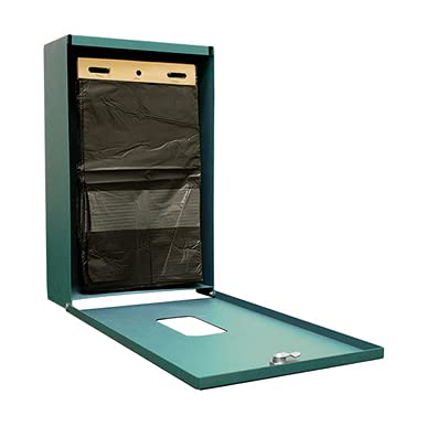Premium Dog Waste Dispenser with 400 Free Poop Bags - Eco-Friendly Gloss Green Design for Easy Cleanup | Perfect for Walking, Hiking & Park Visits