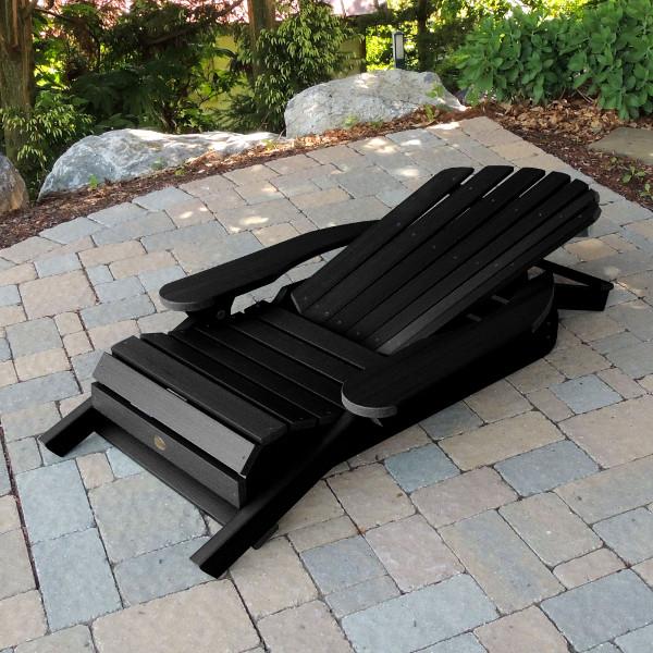 King Hamilton Folding & Reclining Adirondack Outdoor Chair - Patio, Lawn, Garden & Poolside Relaxation - Weather-Resistant Comfort for Backyard, Deck & Camping