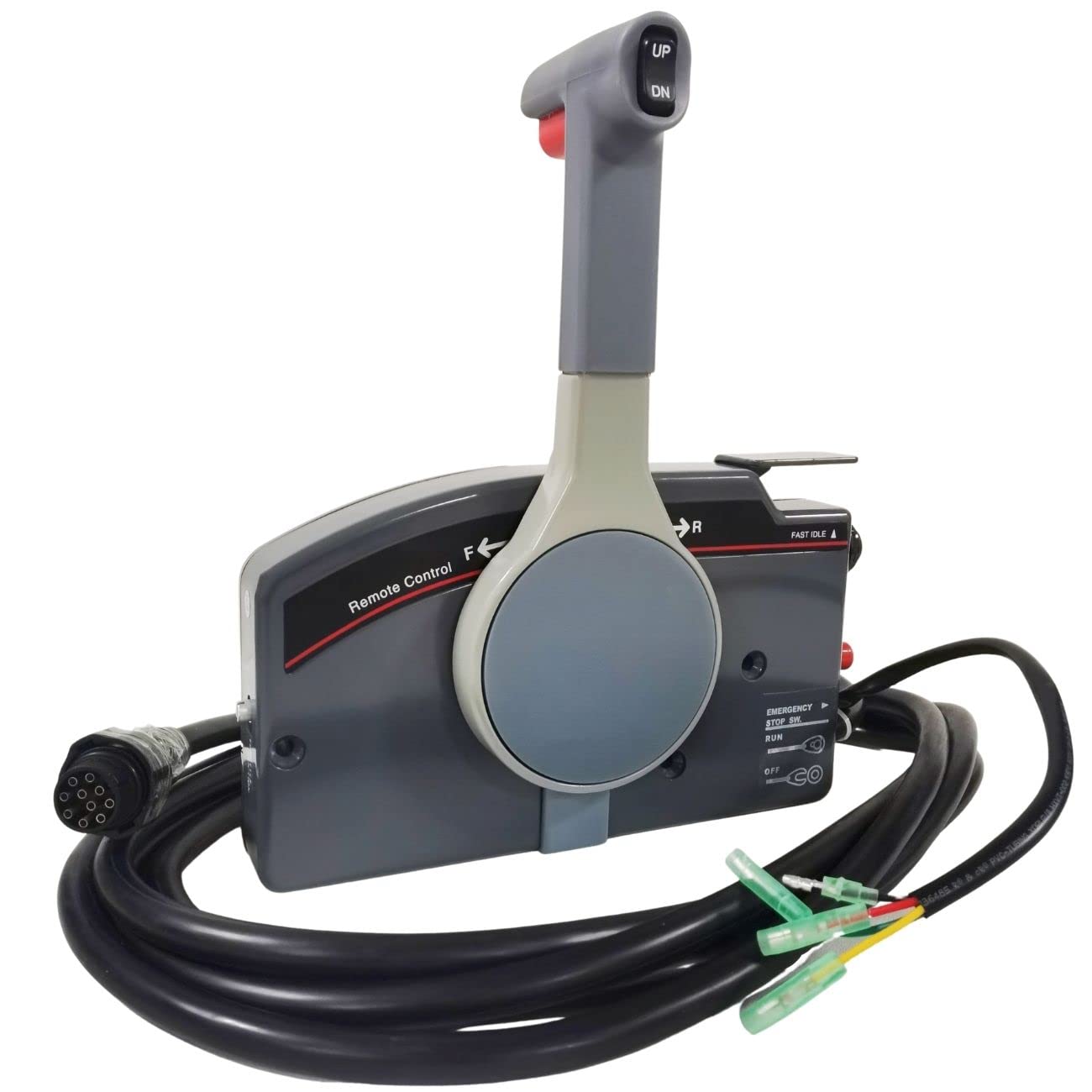 Yamaha Outboard Remote Control Box 703-48205 - Side Mount with 10 Pin Wire Harness (5M Length) - Power Trim & Tiller Switch - Perfect for Marine Boating & Fishing Accessories