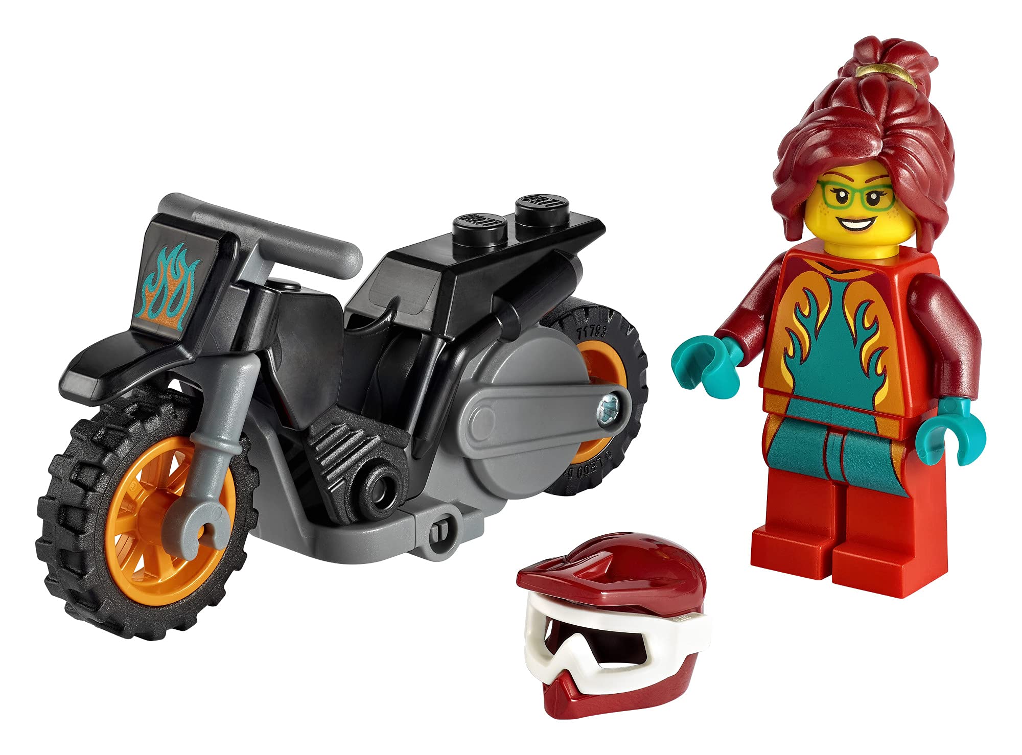 LEGO City Fire Stunt Bike 60311 Building Kit - 11-Piece Firefighter Toy for Kids Ages 5+, Creative Construction Playset for Fire Rescue Adventures & Pretend Play