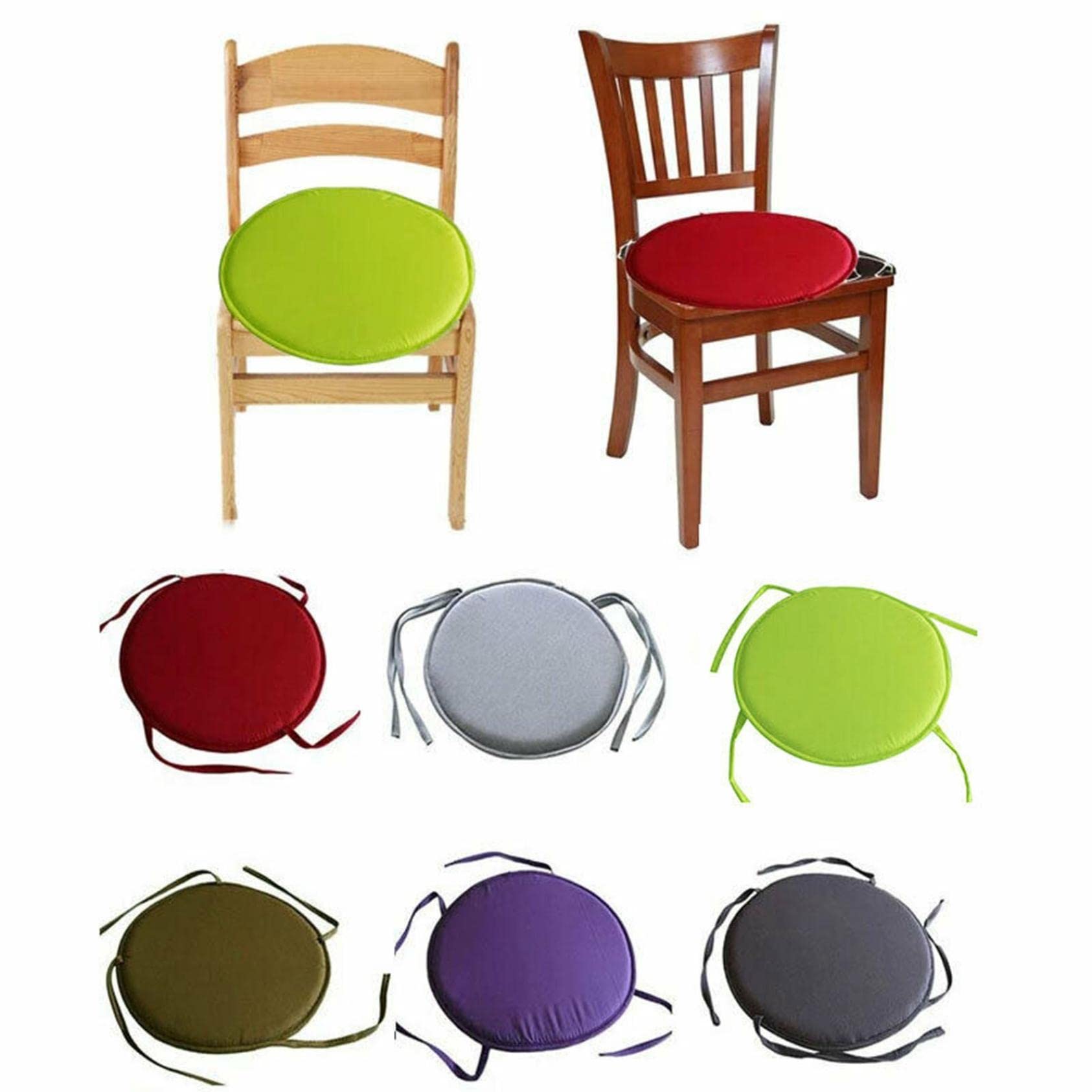 Premium Indoor/Outdoor Round Chair Cushions Set of 4 - 30cm (11.81