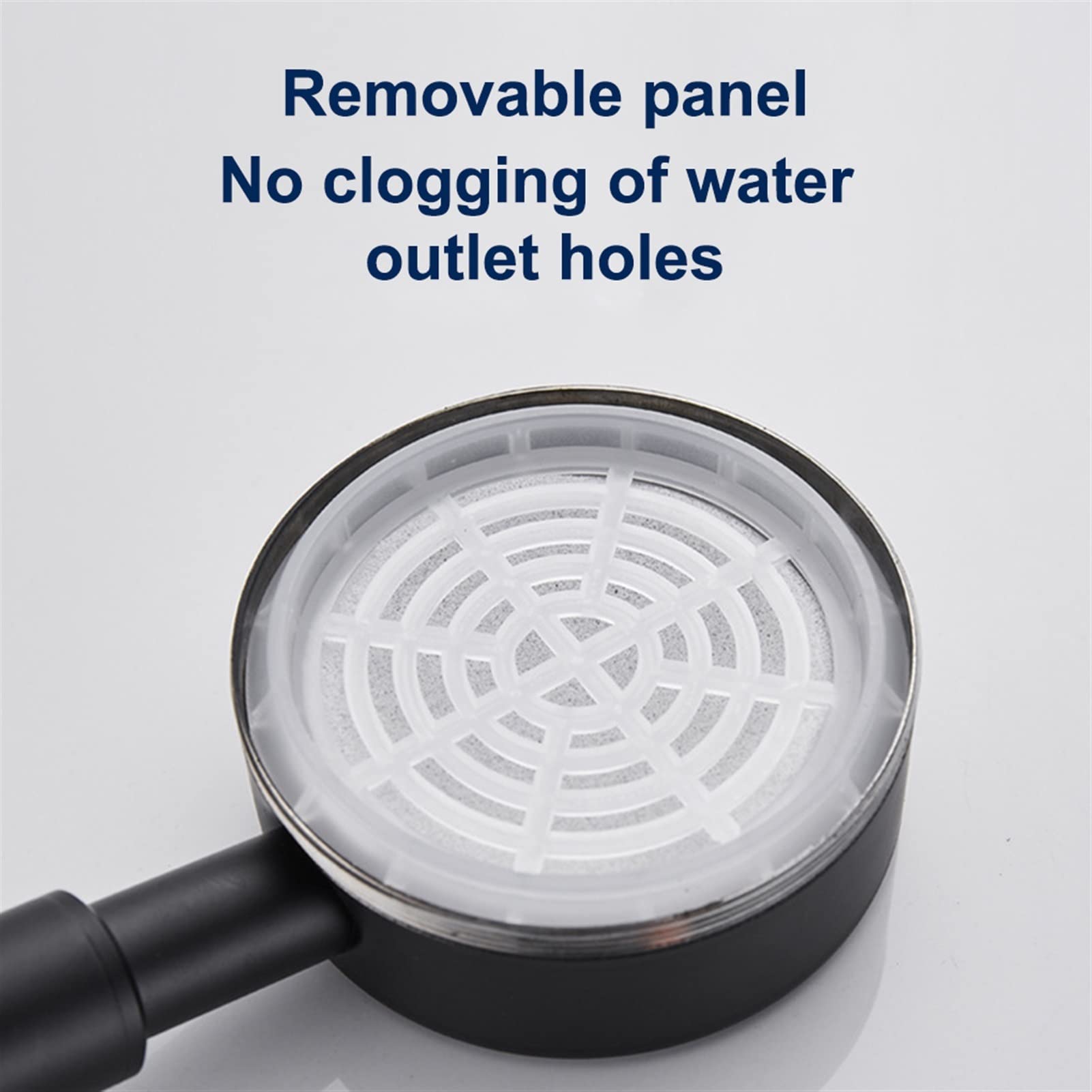 Stainless Steel Shower Head with Hose - High Pressure Water Sprayer for Bathroom, Showerhead Replacement with Adjustable Settings (Black/Silver) - Perfect for Spa-Like Experience at Home, RV & Camping Showers