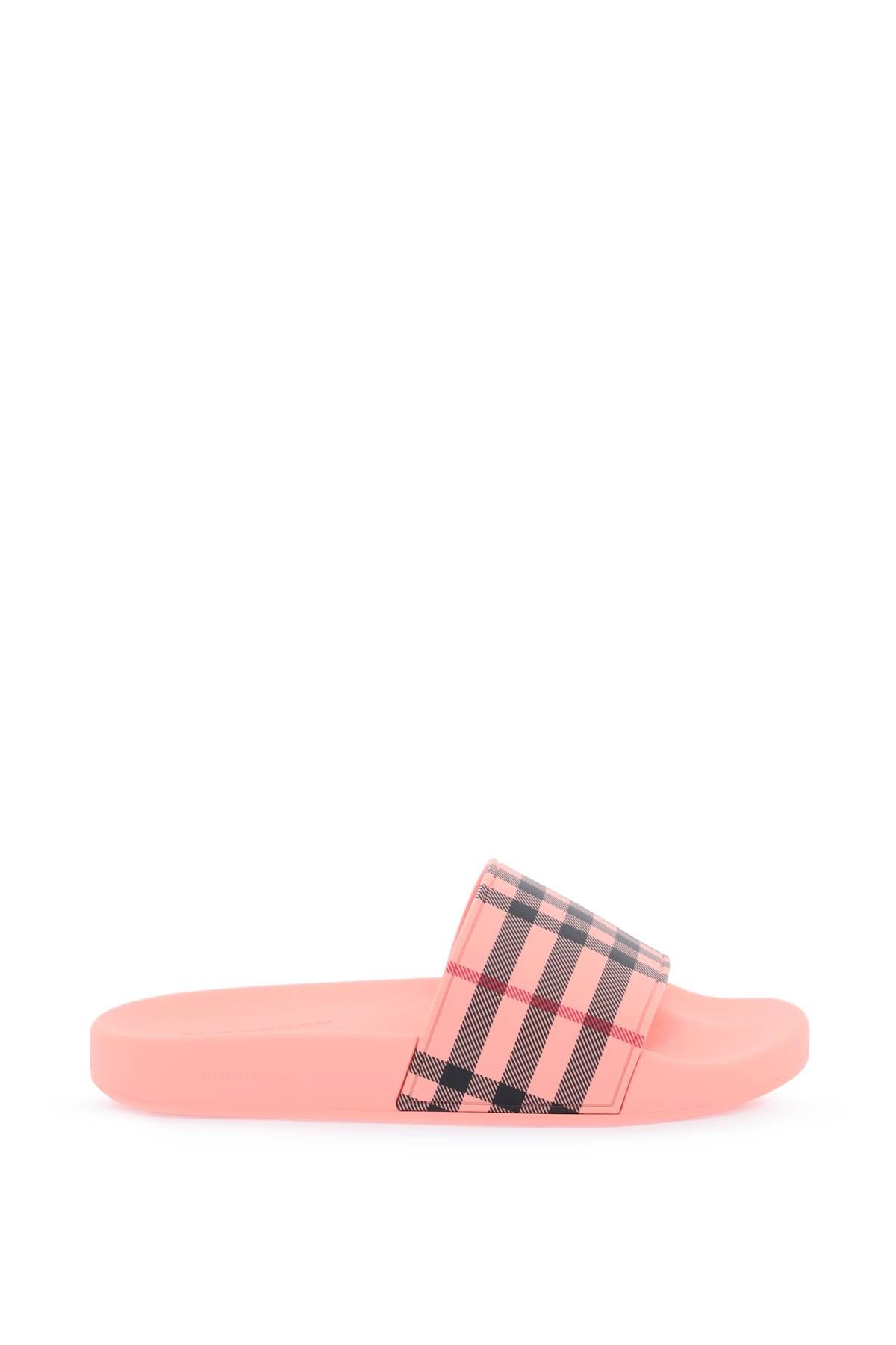 Burberry Tartan Rubber Slides for Women & Men - Classic Plaid Pattern Comfortable Pool Slides - Perfect for Beach, Poolside, and Summer Vacation Wear