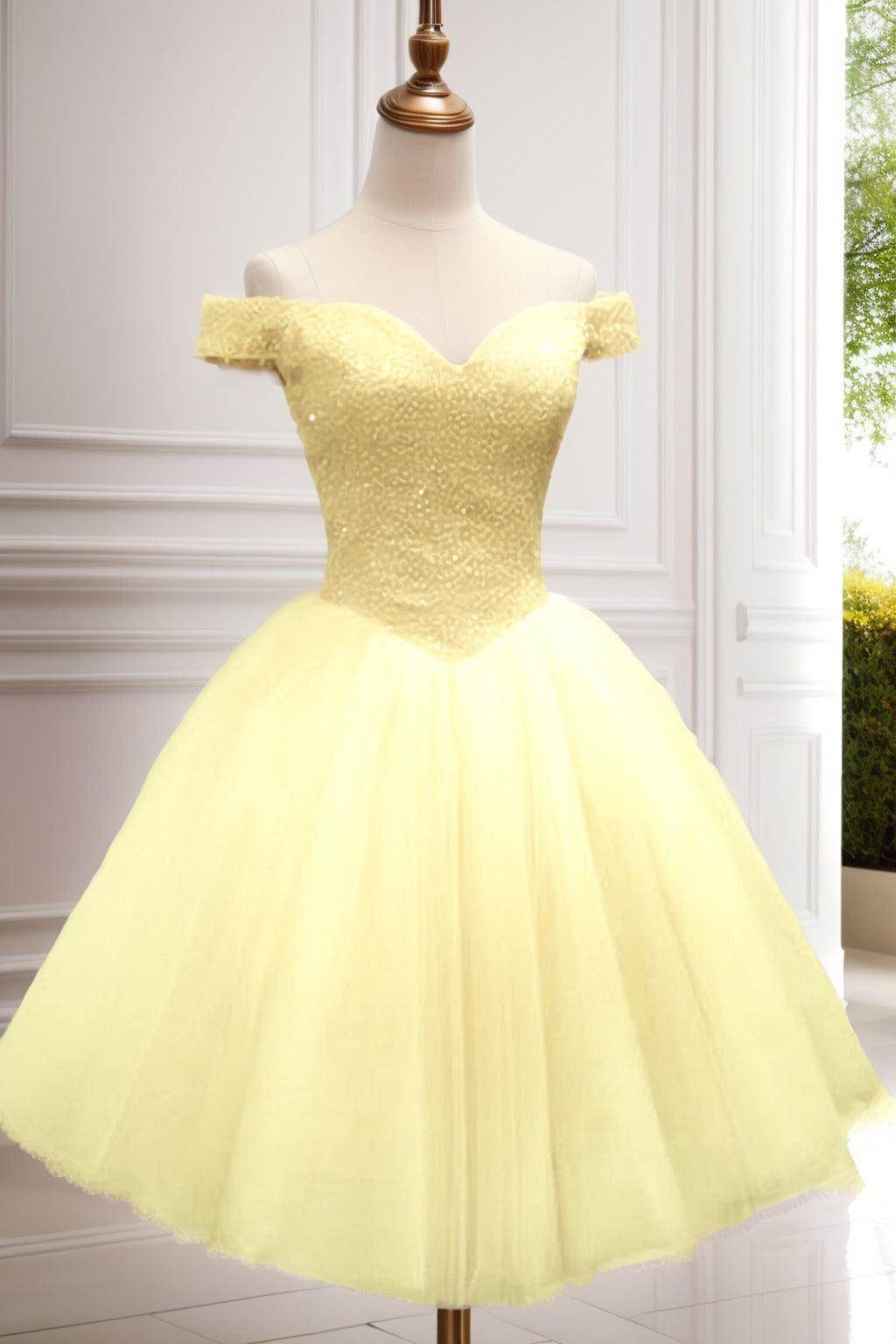 Elegant Princess Knee-Length Tulle Homecoming Dress CS0523 | Formal Dance, Prom, Sweet 16 Party | Plus Size & Teen Girls Ball Gown
