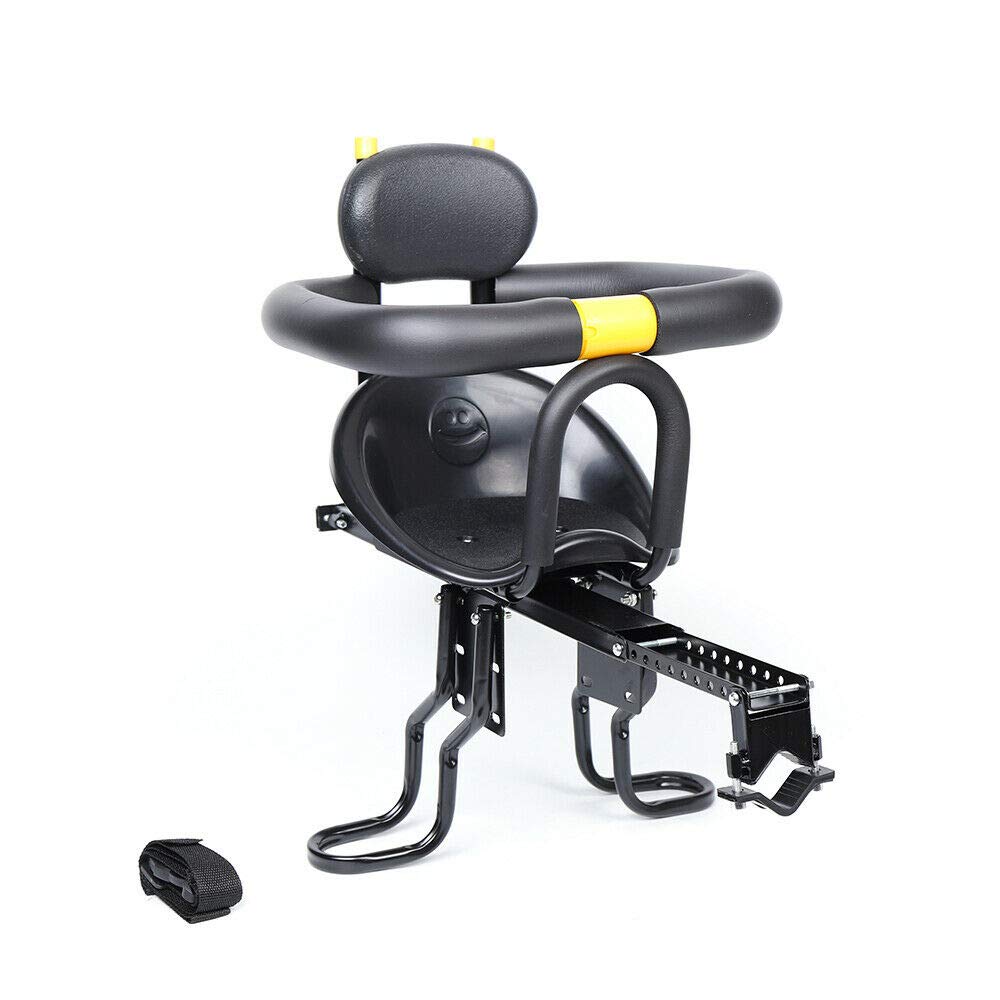 YIYIBYUS Front Mount Baby Bike Seat with Safety Handrail - Toddler & Child Bicycle Carrier for Adults - Easy Install & Remove - Interactive Parent-Child Cycling - Perfect for Family Rides, Park Adventures & Commuting (US Stock)