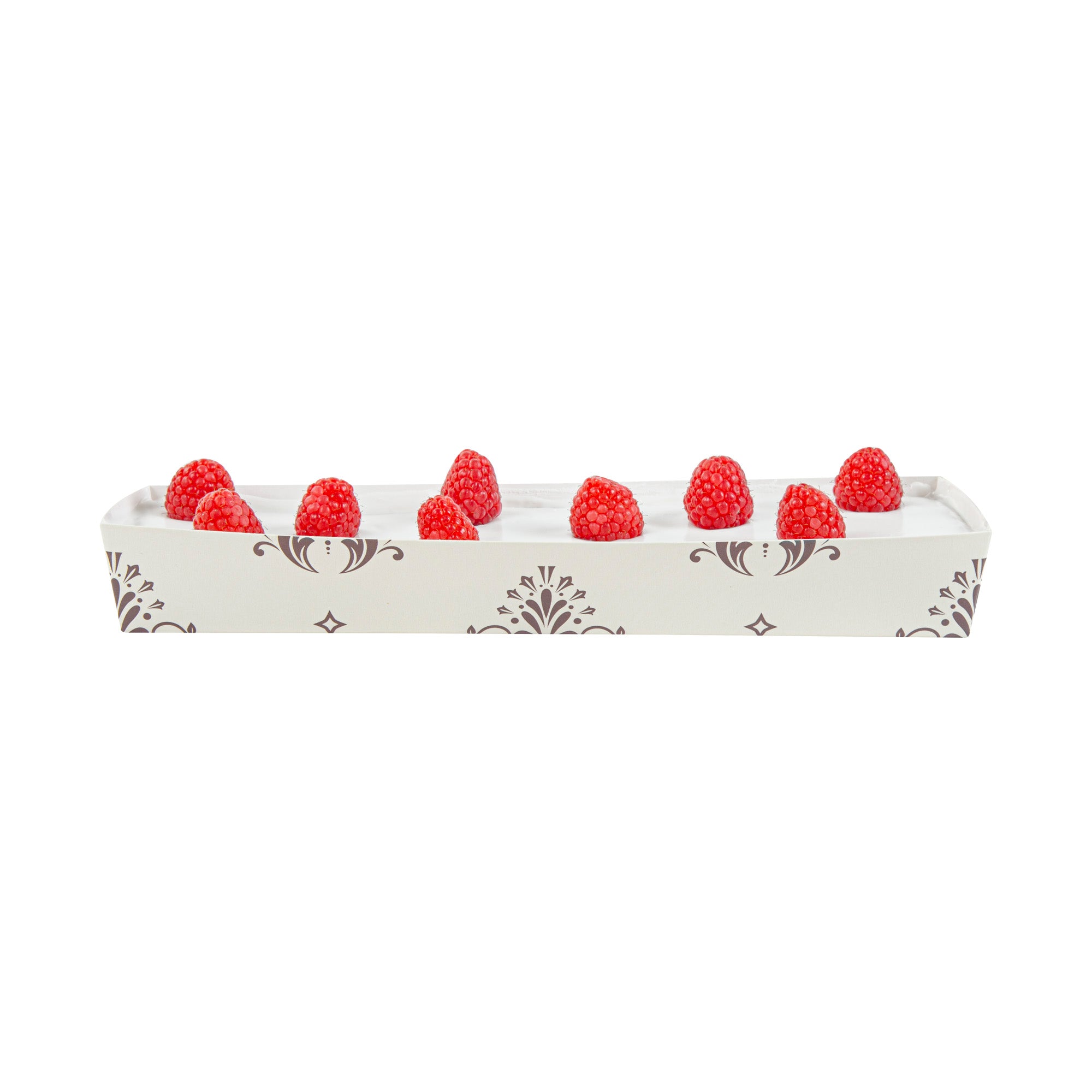 Bake Tek 13 oz Beige Vintage Floral Greaseproof Baking Tray - 10.75