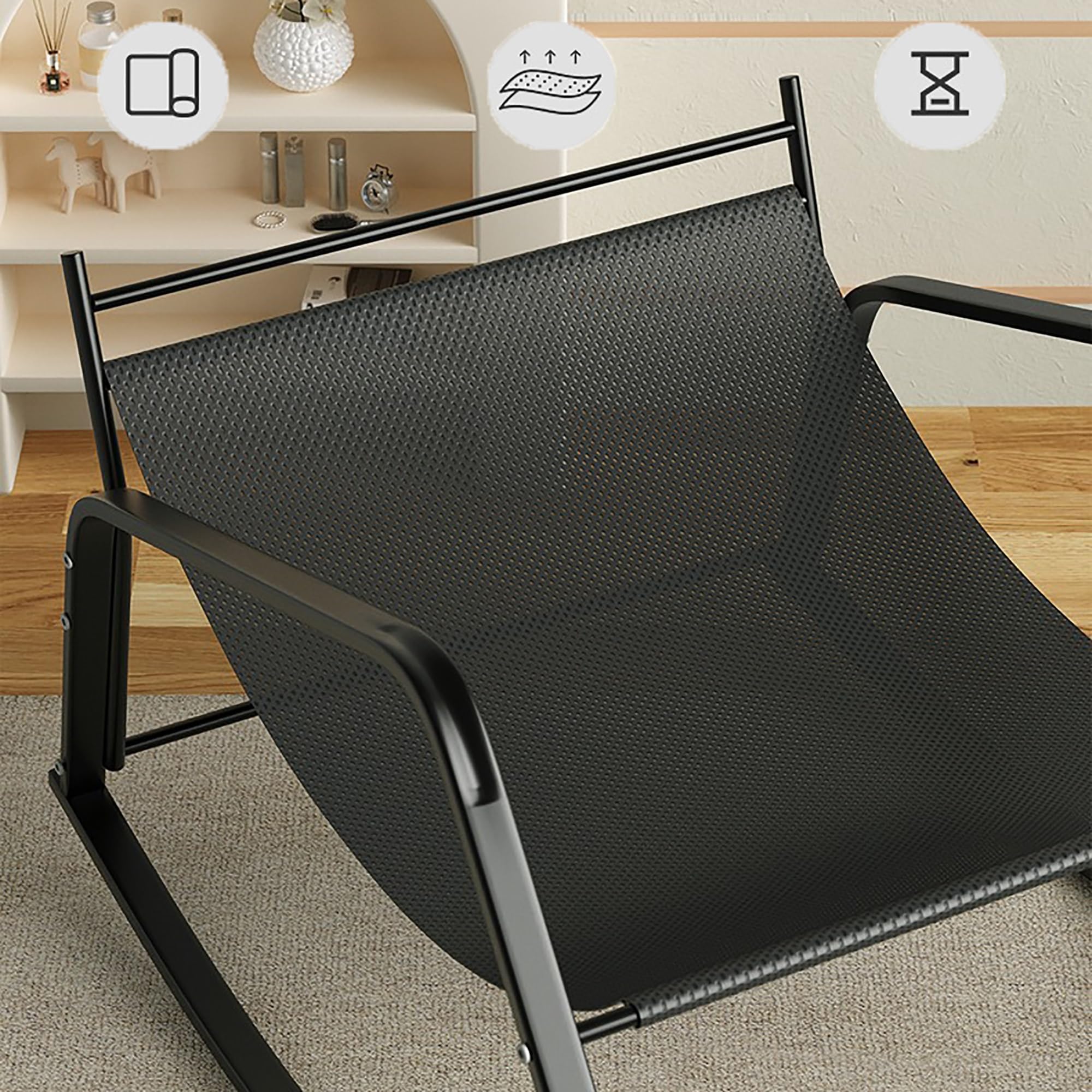 Premium Outdoor Lounge Chair Cushion - Thick Quilted Patio Chaise Pad with Ties - Water-Resistant Sun Lounger Seat Cushion for Poolside, Deck & Backyard (Gray) - Perfect for Relaxing, Sunbathing & Outdoor Lounging