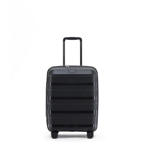 Tosca Comet 20 Inch Small 4 Wheel Hard Shell Suitcase Luggage - Black | Perfect for Carry-On Air Travel, Weekend Getaways & Business Trips