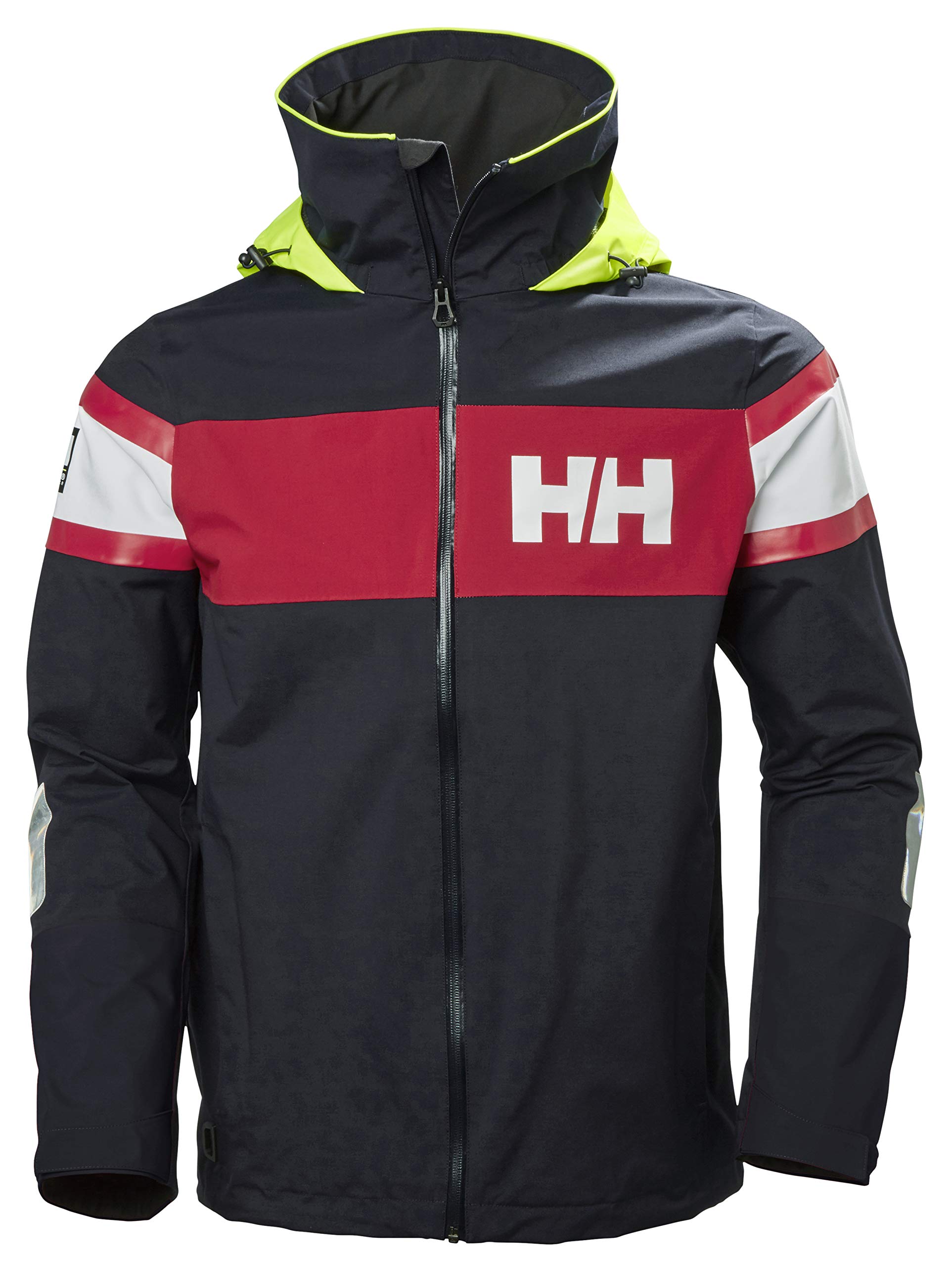 Helly Hansen Men's Salt Flag Waterproof Jacket - Lightweight Windproof Raincoat for Outdoor Hiking, Fishing & Camping