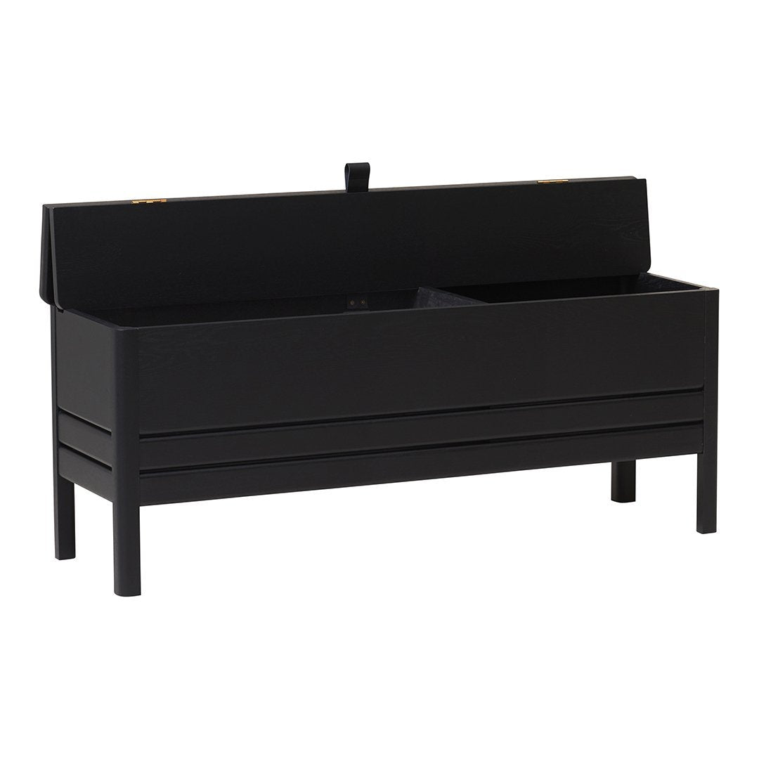 Modern A-Line Storage Bench with Cushion - Upholstered Entryway Seat, Shoe Storage & Organizer for Hallway, Living Room, or Bedroom
