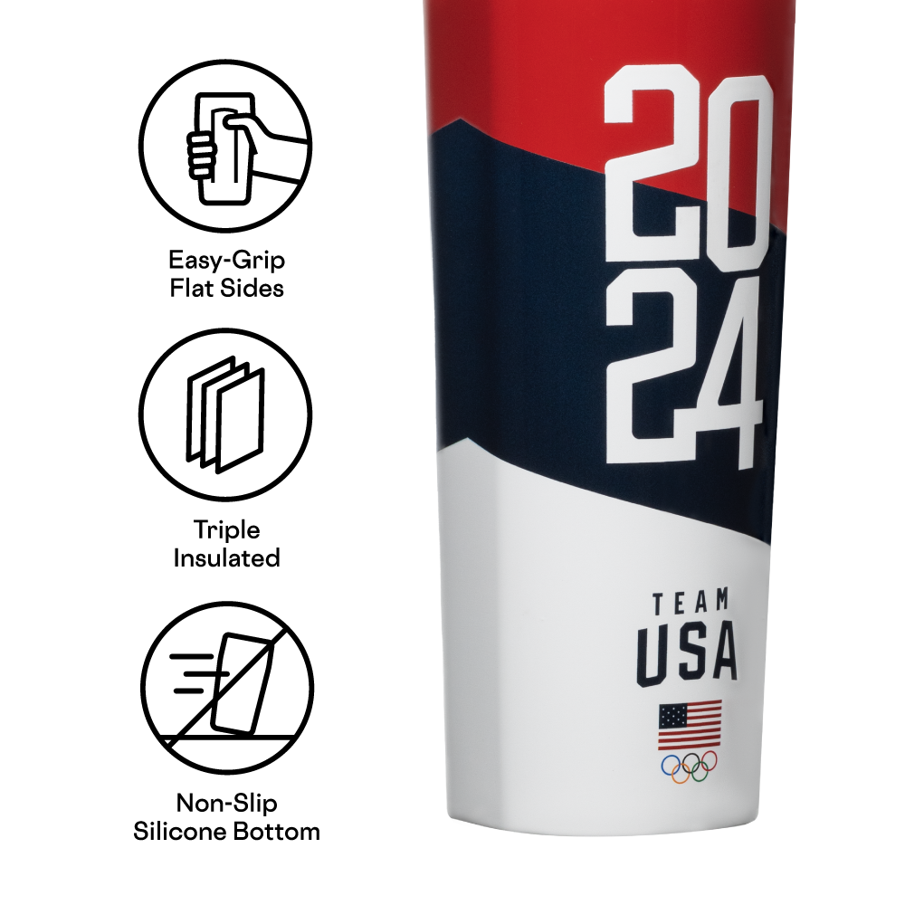 Team USA Sport Canteen - Insulated Stainless Steel Water Bottle for Hiking, Camping & Outdoor Activities | BPA-Free, Leak-Proof Hydration