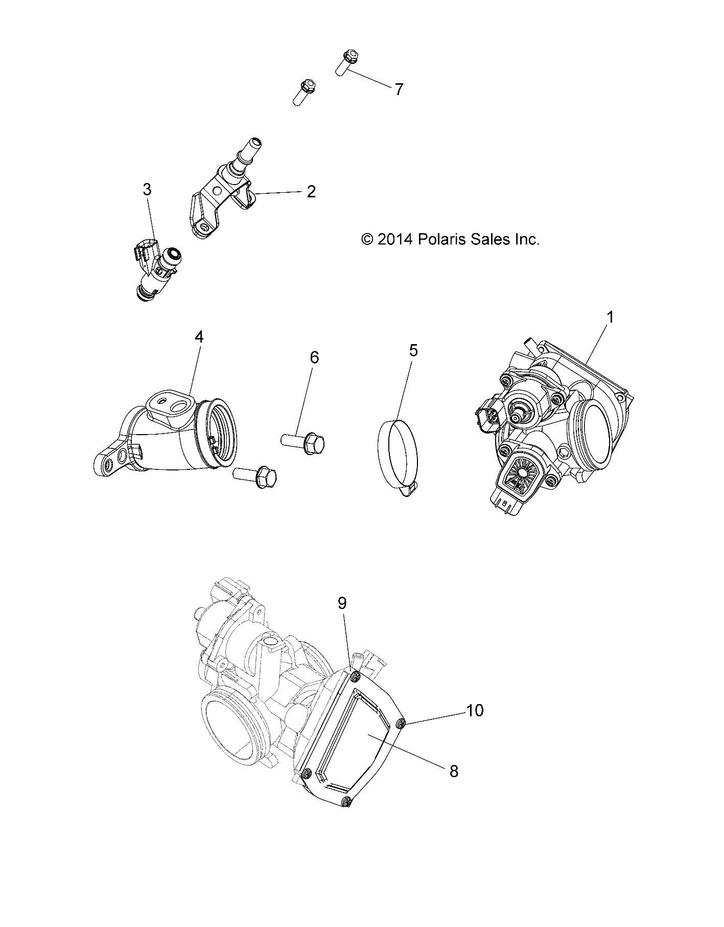Genuine Polaris ATV Throttle Body Adapter OEM Part 5414962 - Compatible with Various Polaris ATV Models - Perfect for Performance Upgrades & Engine Maintenance