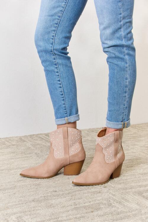 East Lion Corp Rhinestone Cowgirl Booties for Women - Stylish Western Ankle Boots for Country Dancing, Rodeo & Night Out