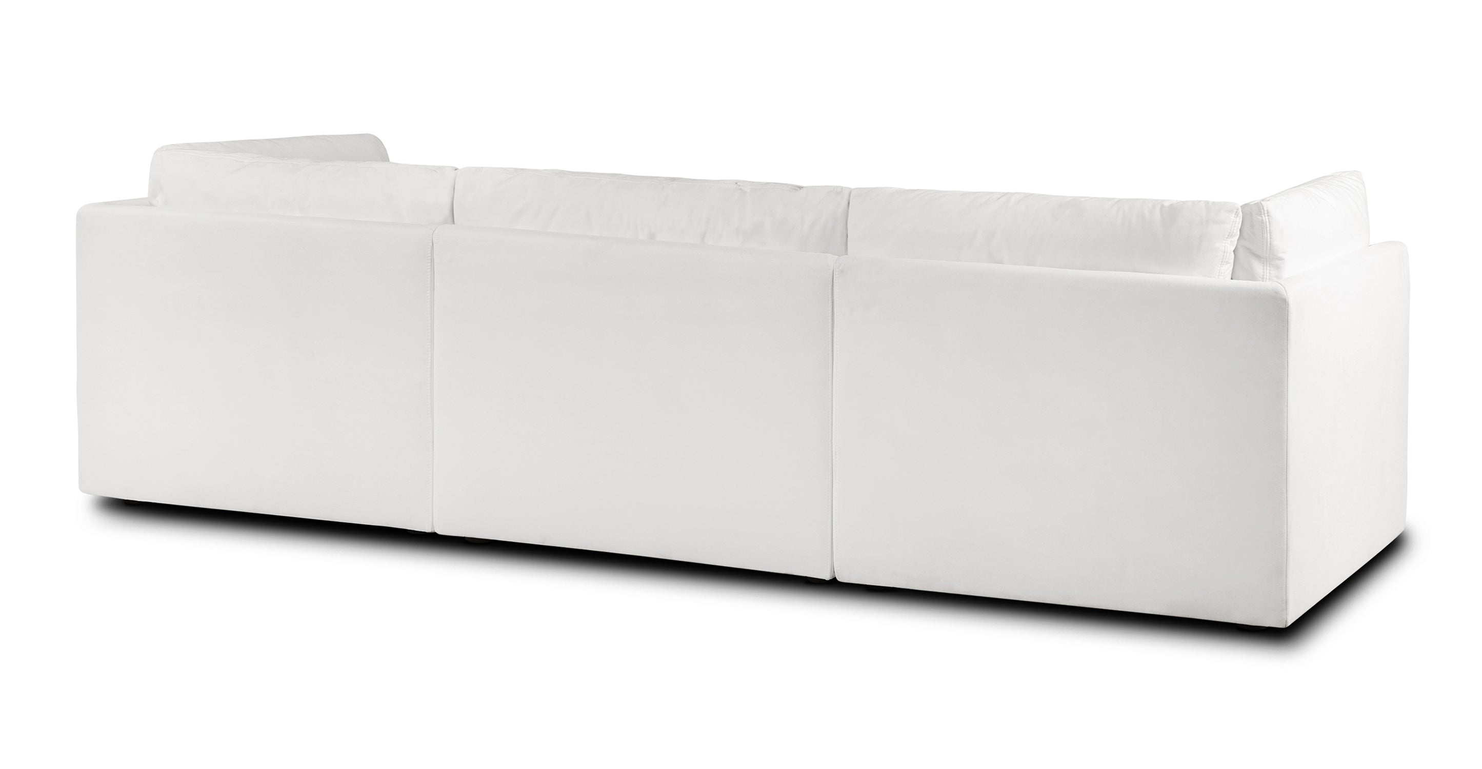 4-Seat Davos Modular Sectional Sofa - Modern L-Shaped Couch for Living Room, Family Room & Lounge - Soft Fabric Upholstery with Reversible Chaise