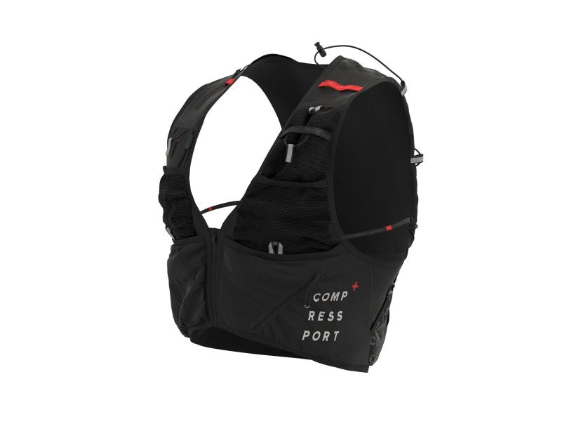 COMPRESSPORT Unisex UltRun S Pack Evo 15 Hydration Running Vest - Lightweight & Breathable for Trail Running & Hiking - Black