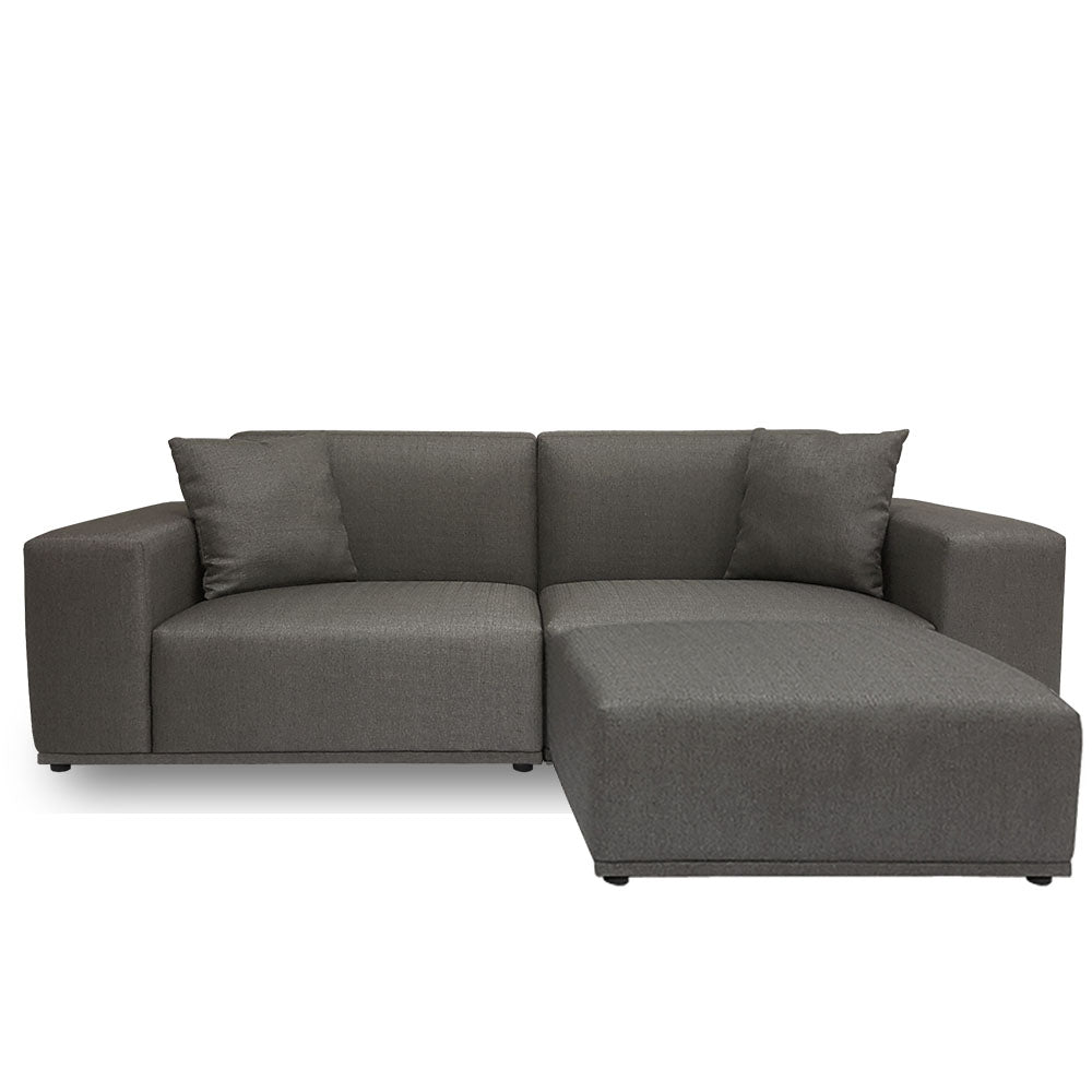 3 Seater Modular Sofa with Ottoman | EcoClean Fabric | Modern Living Room Furniture for Small Spaces | Perfect for Apartments & Home Offices