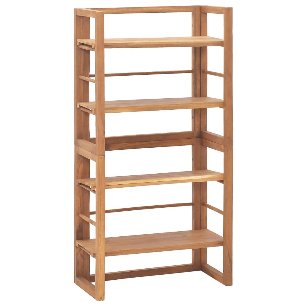 Premium Solid Teak Wood Shelving Unit - 47.2