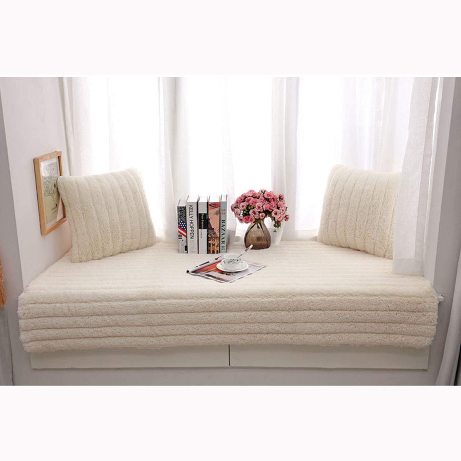 Premium Velvet Sectional Sofa Cover - Soft Plush Anti-Slip Furniture Protector for Pets & Kids (110x180cm/43x71in, White) | Perfect for Living Room, Family Room & Pet-Friendly Homes