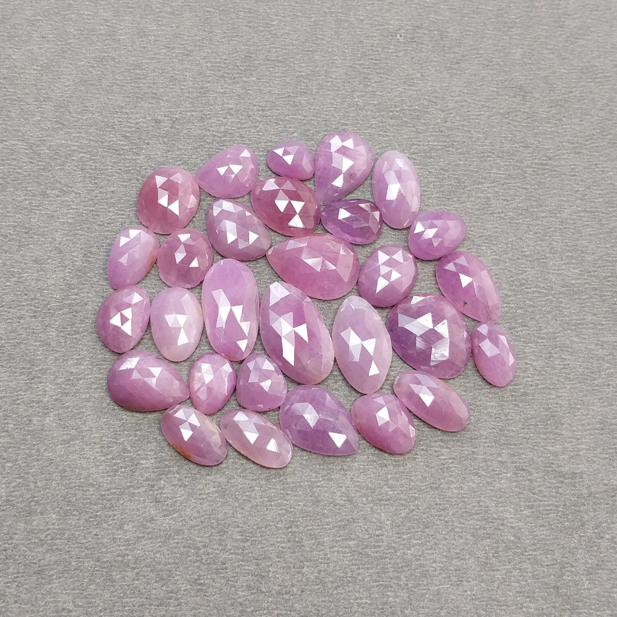 Natural Untreated Blue & Multi-Color Sapphire Gemstone Rose Cut Egg Shape Lot - Perfect for Jewelry Making, Engagement Rings & Healing Crystal Collections