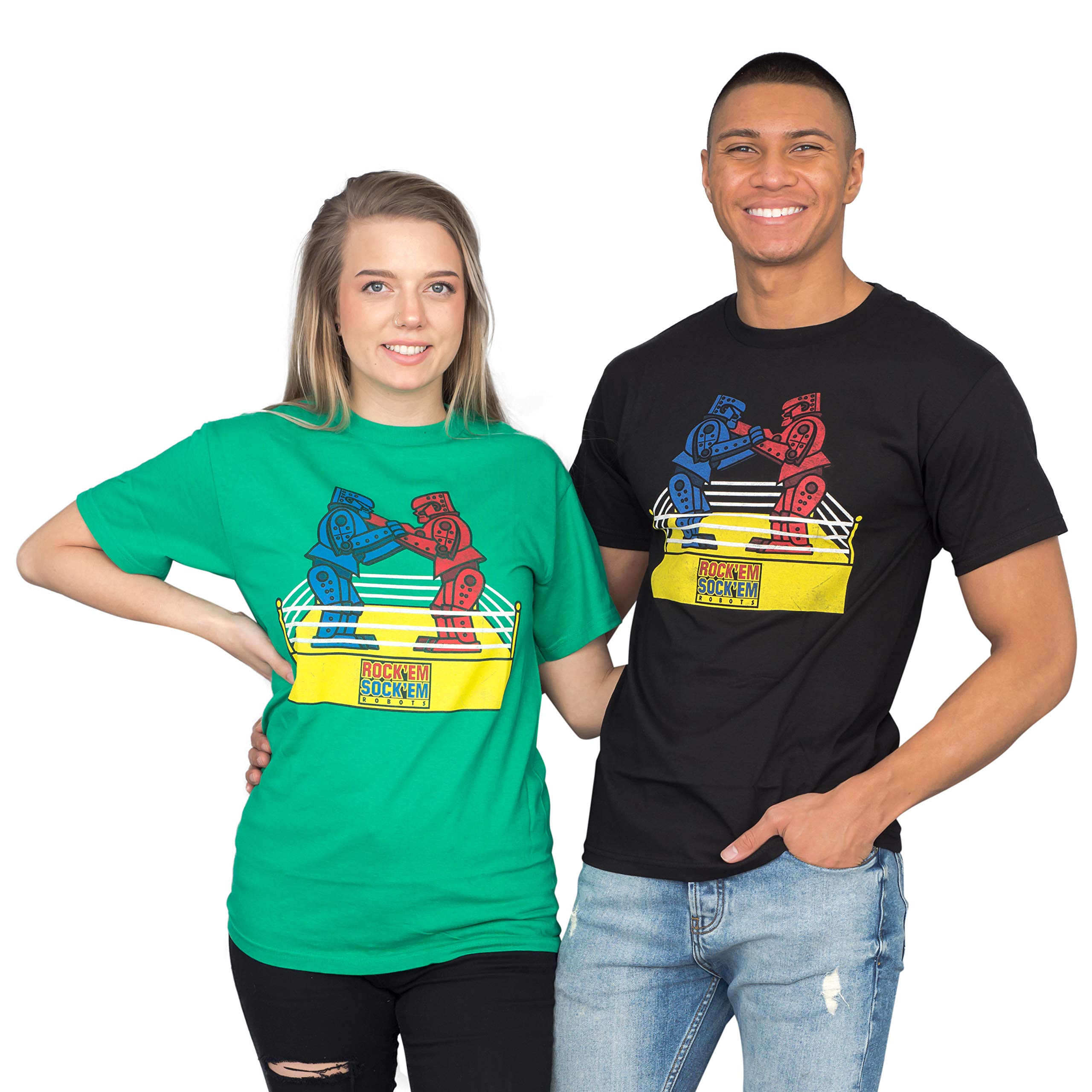 Sheldon Adult T-Shirt - Big Bang Theory Inspired Rock 'Em Sock 'Em Robots Graphic Tee - Funny TV Show Merchandise for Fans - Perfect for Cosplay, Comic Con & Casual Wear