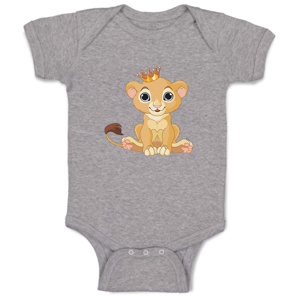 Custom Baby Bodysuit for Boys & Girls - Cute Lion Animal Print Cotton Onesie - Perfect for Newborns, Infants, and Toddlers - Great for Playtime, Photo Shoots, and Everyday Wear