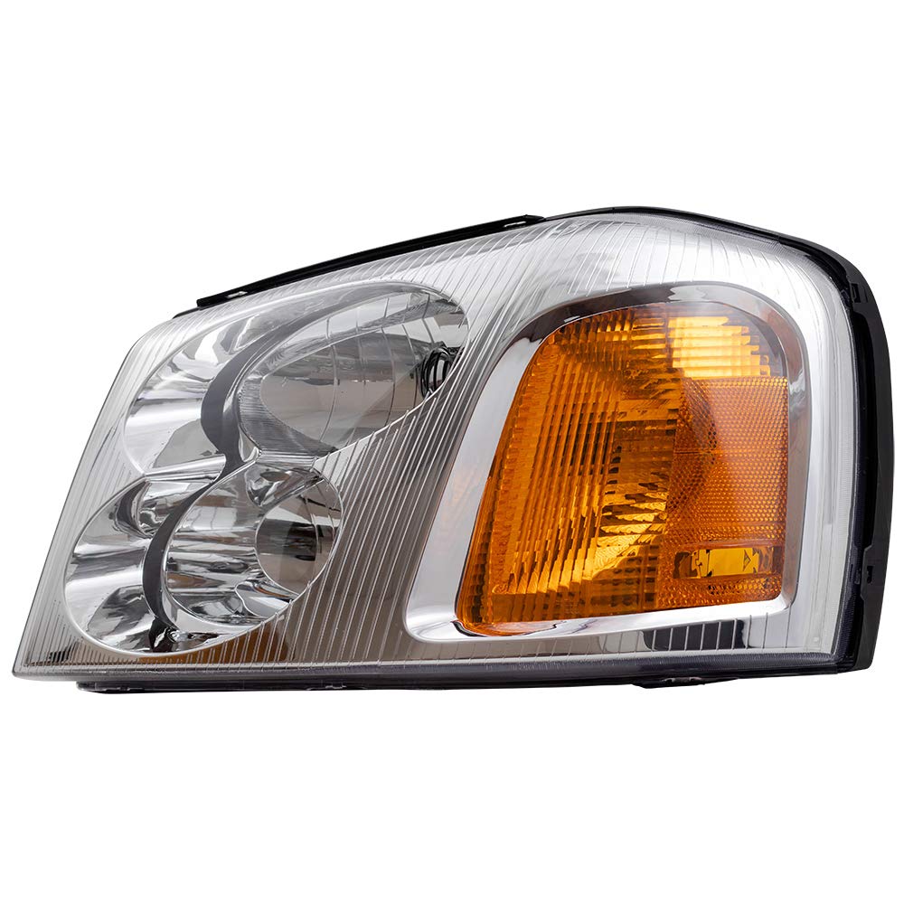 Brock Replacement Headlight Assembly Set - Driver & Passenger Side Compatible with 2002-2009 GMC Envoy (Part# 15866071, 15866070) | Direct Fit Replacement for Improved Night Visibility & Safety Driving