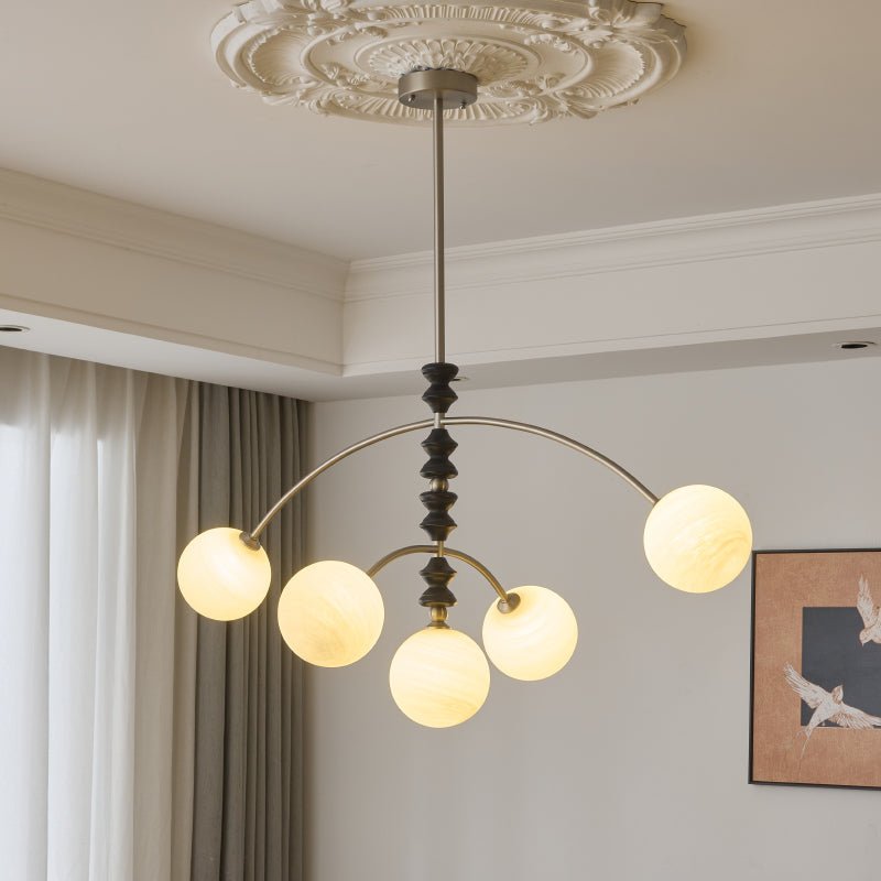Astrium Arc Chandelier - Modern Crystal Ceiling Light Fixture for Dining Room, Living Room & Bedroom | Elegant Lighting for Home Decor & Interior Design