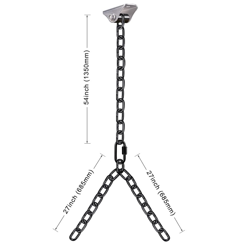 Heavy Duty Porch Swing Chain Kit with Silent Hangers - 1000LB Capacity Rustproof Hammock Chair Hardware for Indoor/Outdoor Use - Perfect for Hanging Chairs, Punching Bags, Tree Swings & Backyard Relaxation - Easy Installation 81