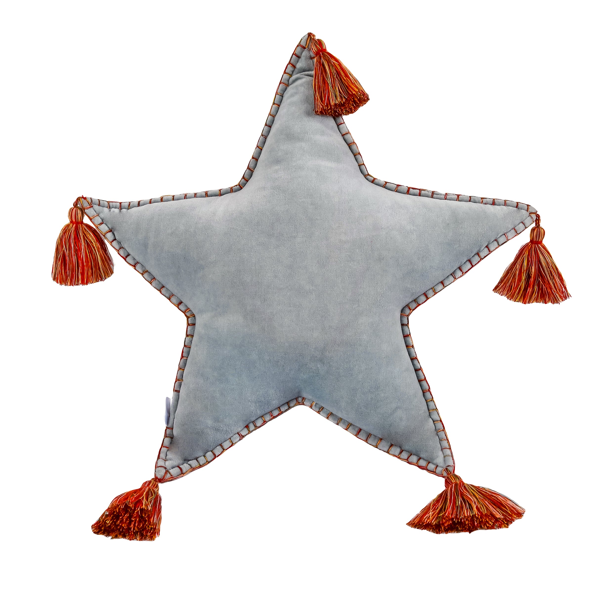 16 Inch HGTV Home Collection Star Shaped Decorative Throw Pillow - Light Blue for Bedroom, Living Room & Nursery Decor