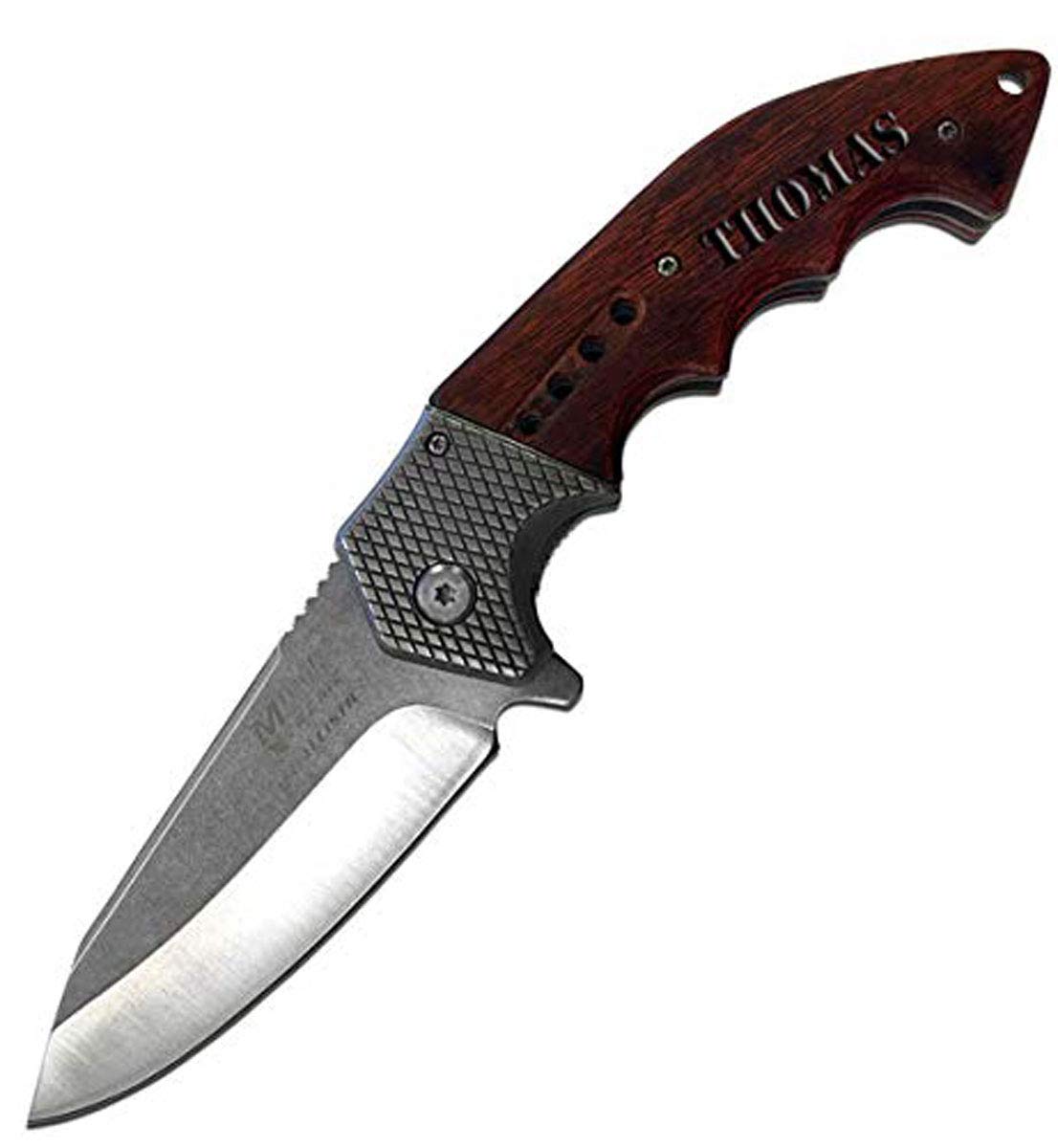 Personalized Laser Engraved Pocket Knife - Custom Gifts for Men, Fathers Day, Groomsmen & Graduation - Free Engraving (MX-A829SW) | Perfect for Camping, Hiking, Everyday Carry & Special Occasions
