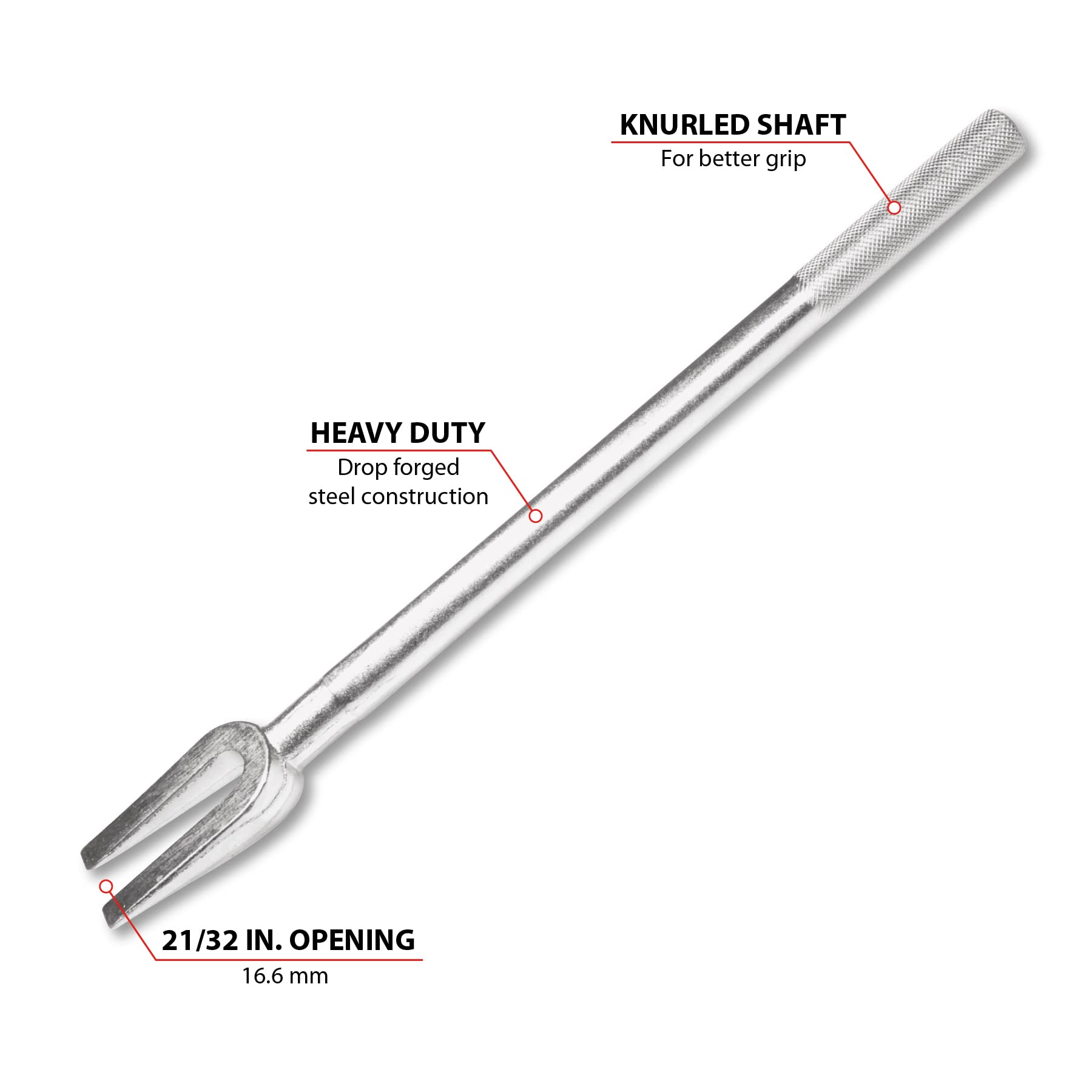 Performance Tool W1204P Tie Rod Puller - Heavy Duty Ball Joint Separator for Automotive Repair & Suspension Work - Ideal for Mechanics & DIY Car Maintenance