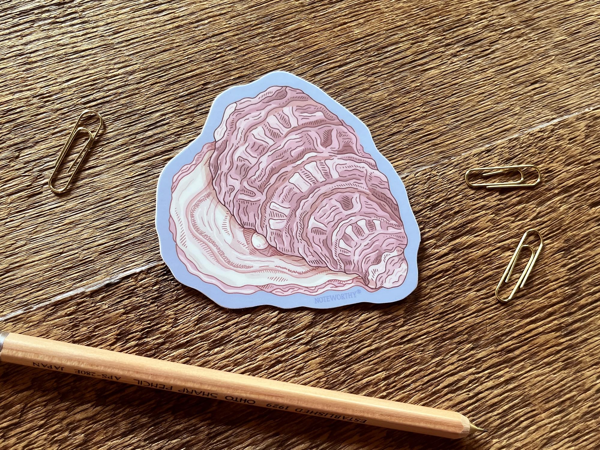 Premium Oyster Stickers - Waterproof Vinyl Decals for Laptops, Water Bottles & DIY Crafts - Perfect for Home Decor, Scrapbooking & Personalizing Gifts