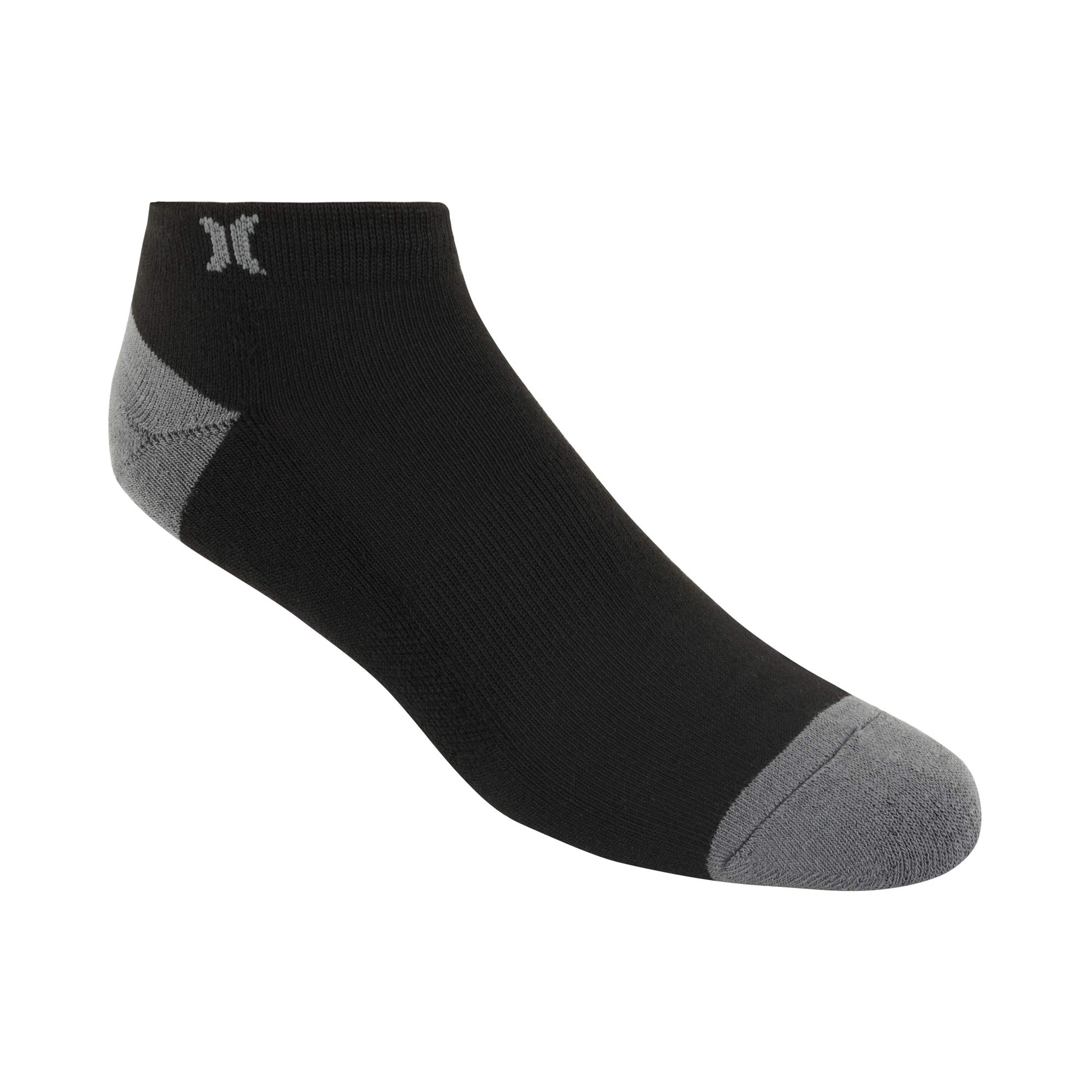 Hurley Men's 6 Pack Low Cut Terry Socks - Breathable Athletic Socks for Running, Gym & Casual Wear