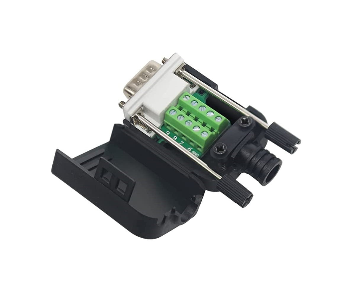 DB9 D-Sub Solderless Breakout Terminal Block Connector Kit - 6 Pack Female (DIY Electronics, RS232 Serial Port Projects, Industrial Automation)