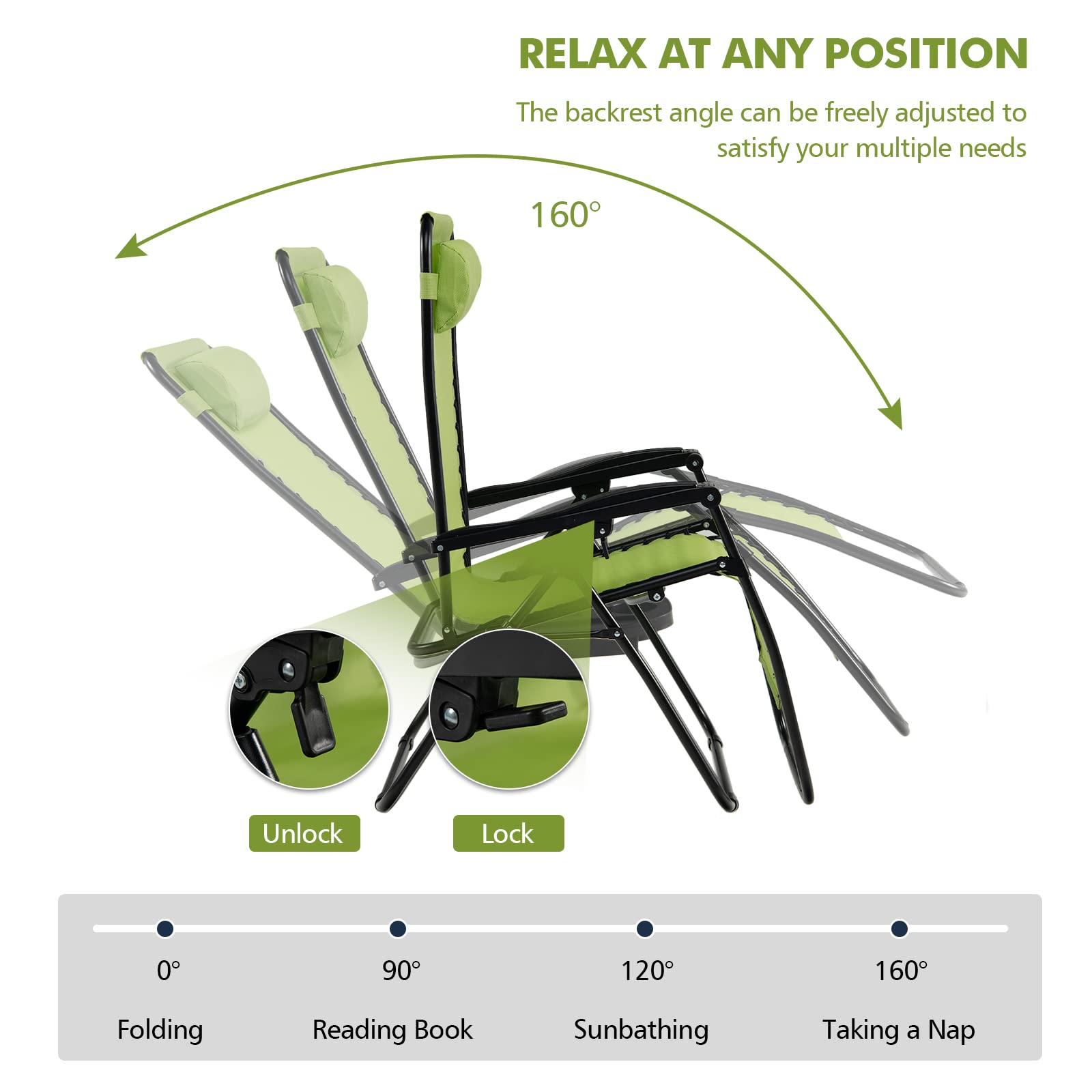 **HAPPYGRILL Zero Gravity Lounge Chairs Set of 2 - Adjustable Reclining Outdoor Patio Chairs with Cup Holder for Backyard, Beach, Poolside & Camping - Heavy Duty Folding Chairs for Relaxation**    *(Use Cases: Perfect for sunbathing by the pool, relaxing in the backyard, beach vacations, camping trips, or enjoying outdoor gatherings with friends and family.)*