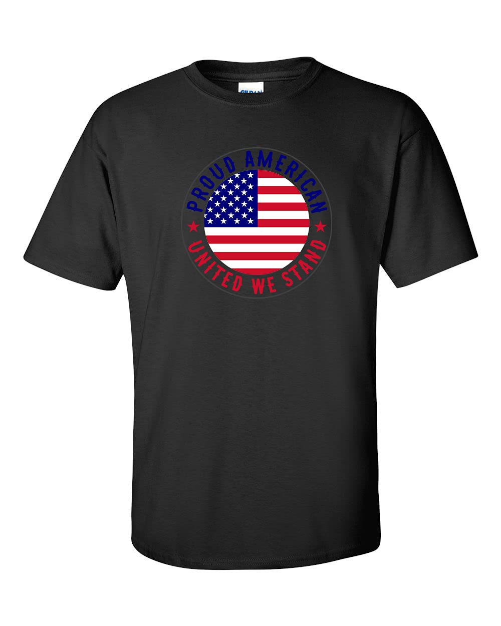 USA Patriotic Flag Unisex Short Sleeve T-Shirt - American Pride, United We Stand Design - Perfect for 4th of July, Memorial Day & Veterans Day Celebrations