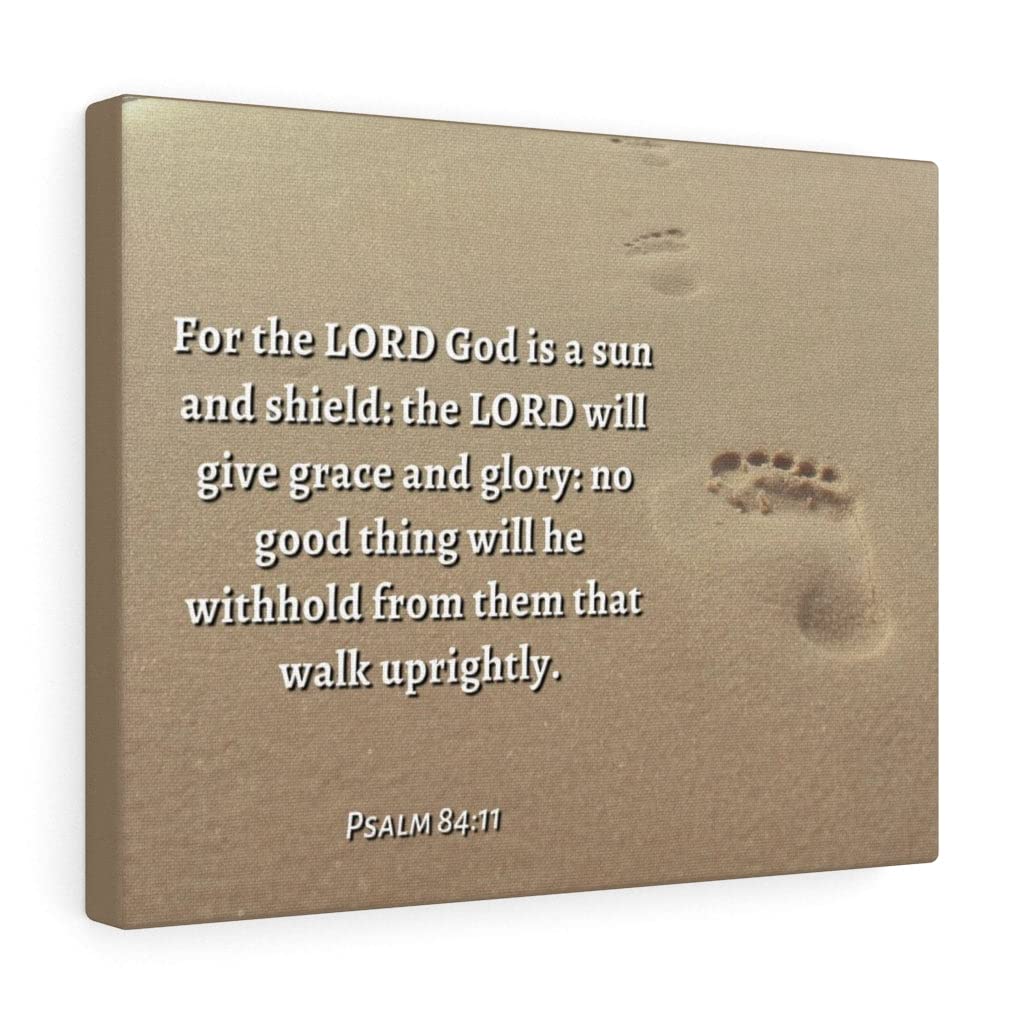 Grace and Glory Christian Wall Art - Psalms 84:11 Bible Verse Print - Ready to Hang Scripture Decor for Home, Church & Office - Express Your Love with Inspirational Gifts